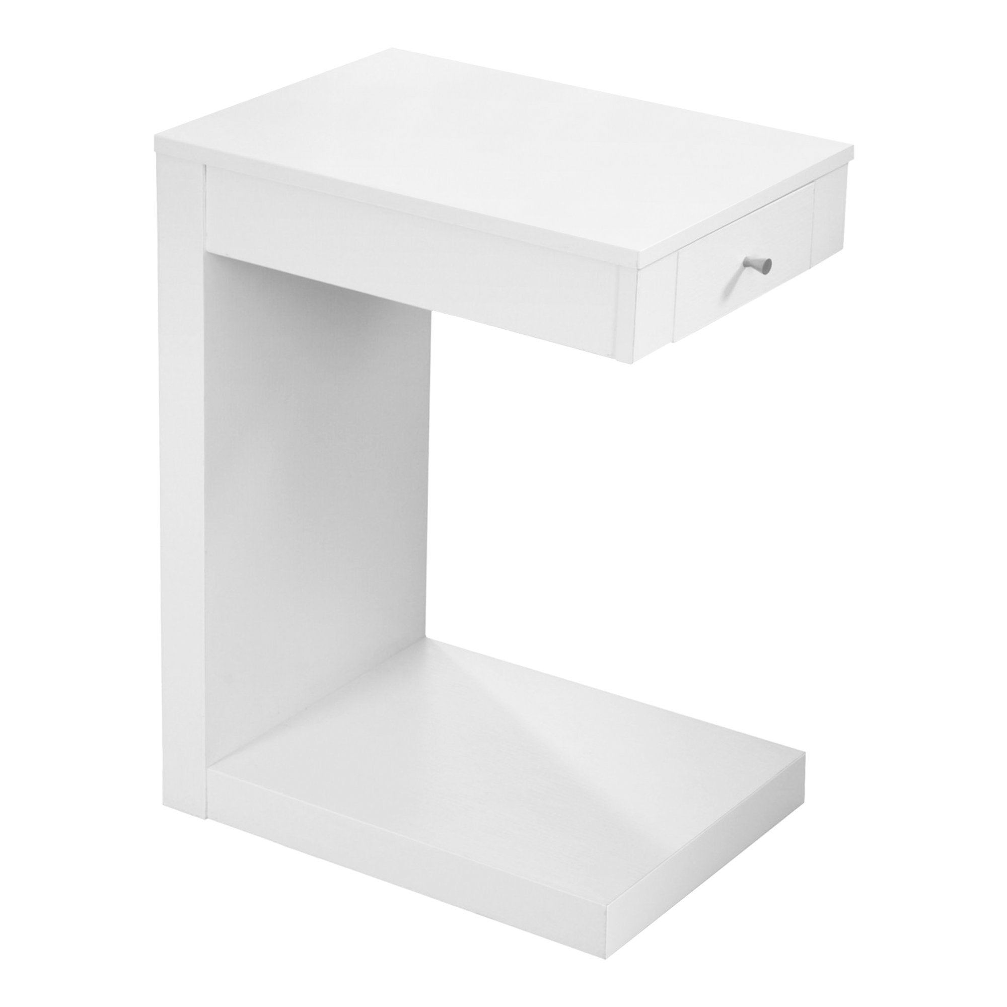 Accent Table - White With A Drawer