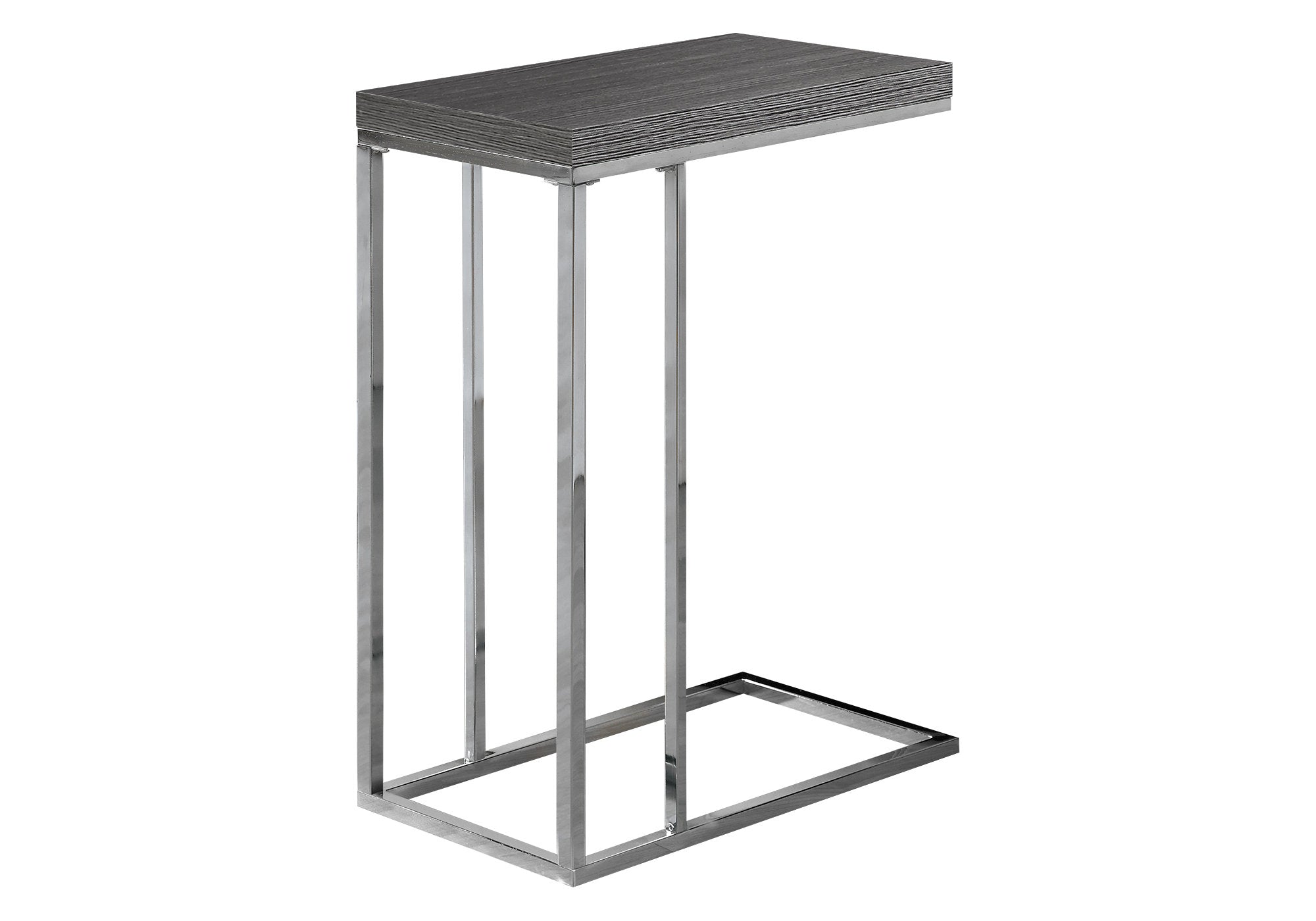 Accent Table - Grey With Chrome Metal