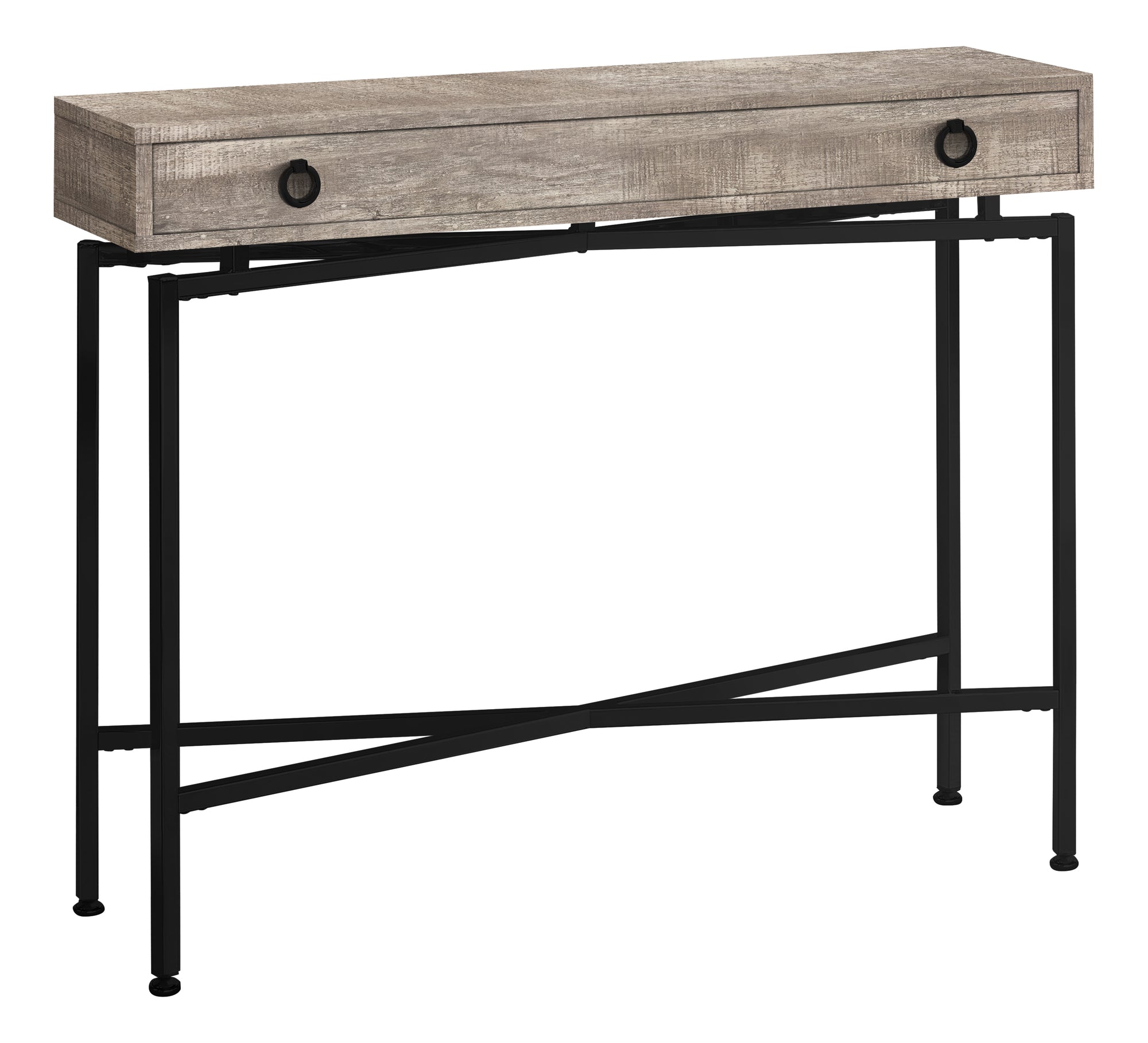 Accent Table - 42L / Taupe Reclaimed Wood/ Black Console