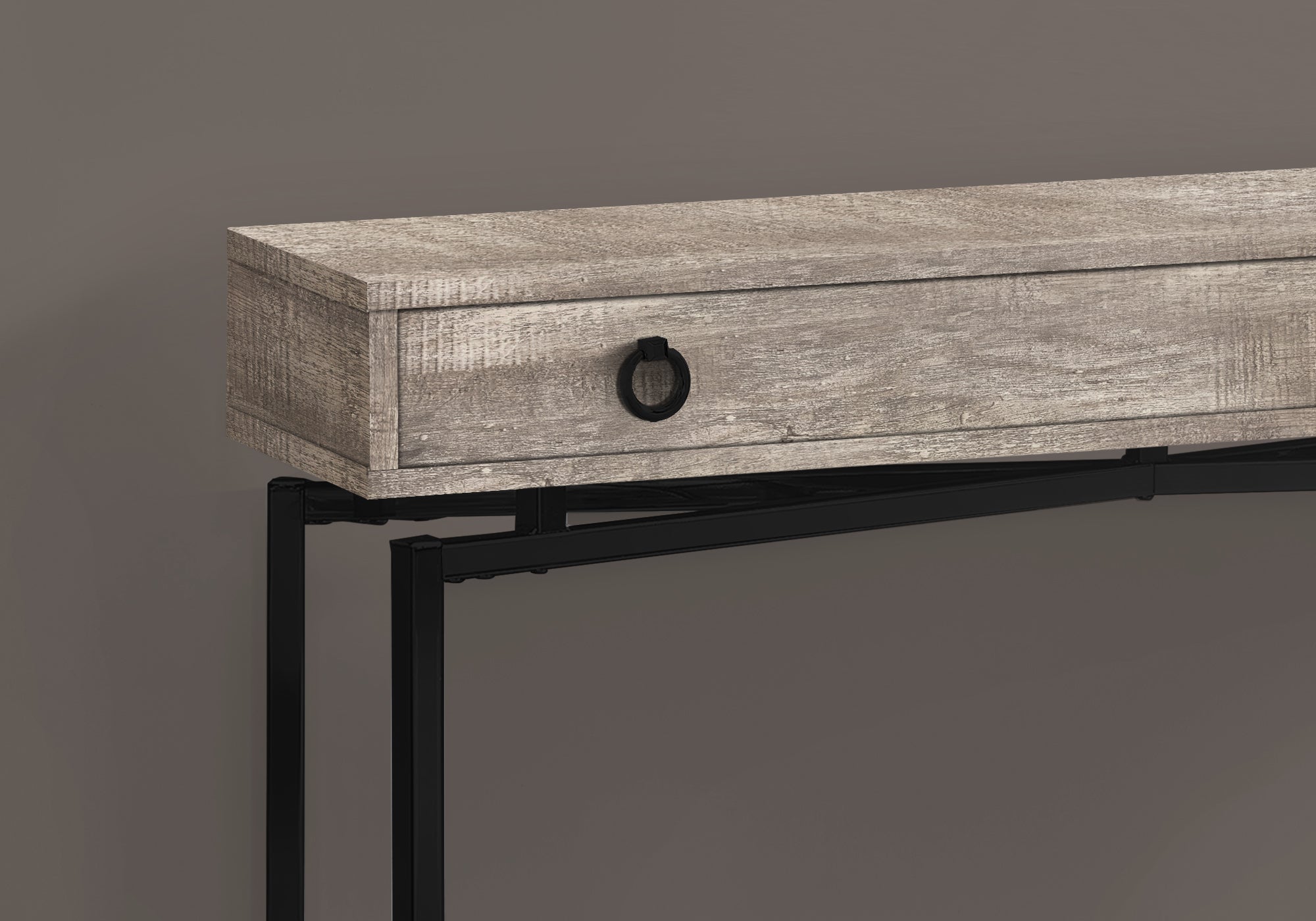 Accent Table - 42L / Taupe Reclaimed Wood/ Black Console