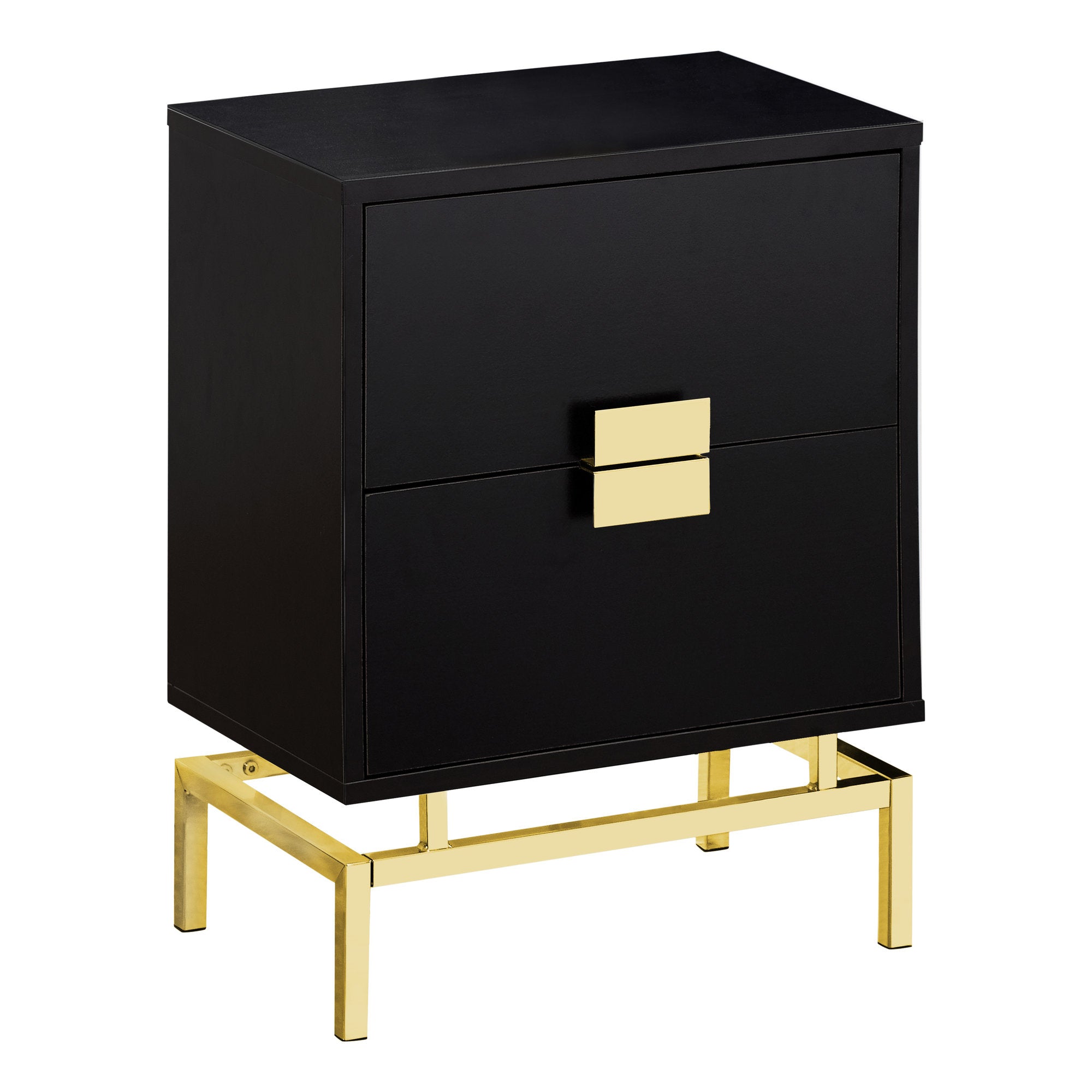 Accent Table - 24H / Espresso / Gold Metal