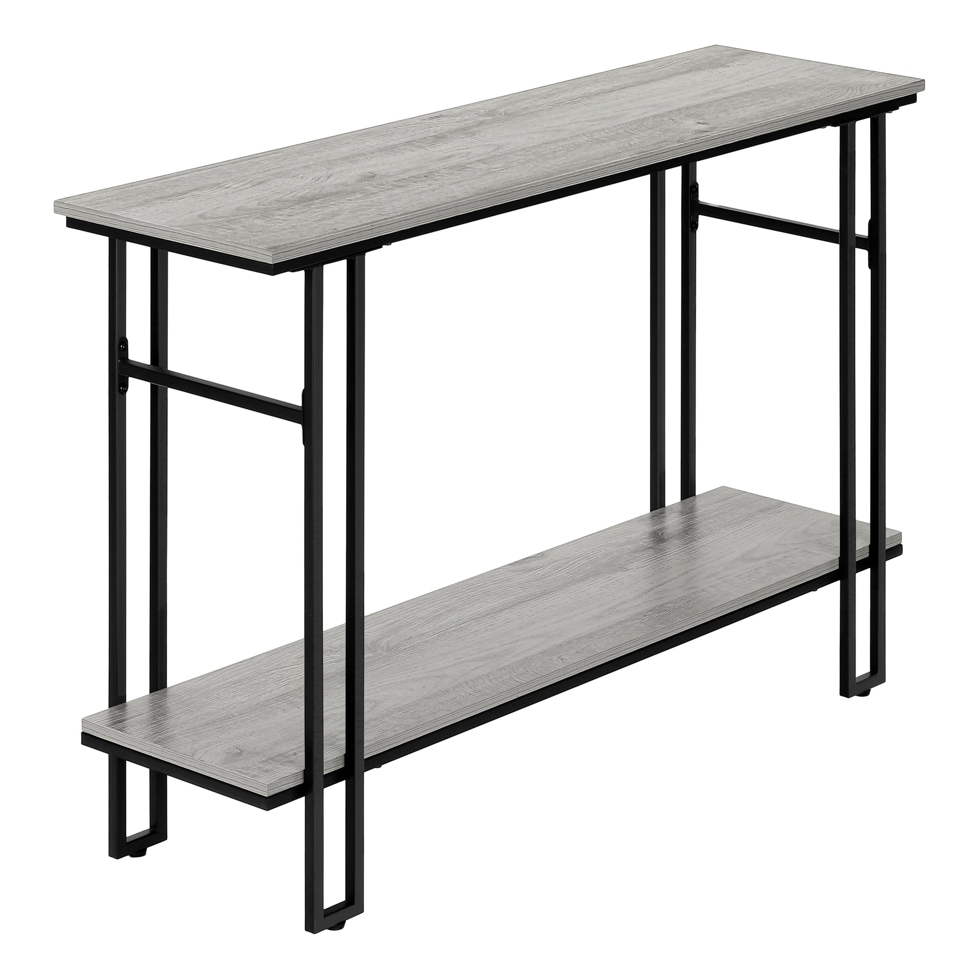 Accent Table - 48L / Grey / Black Metal Hall Console