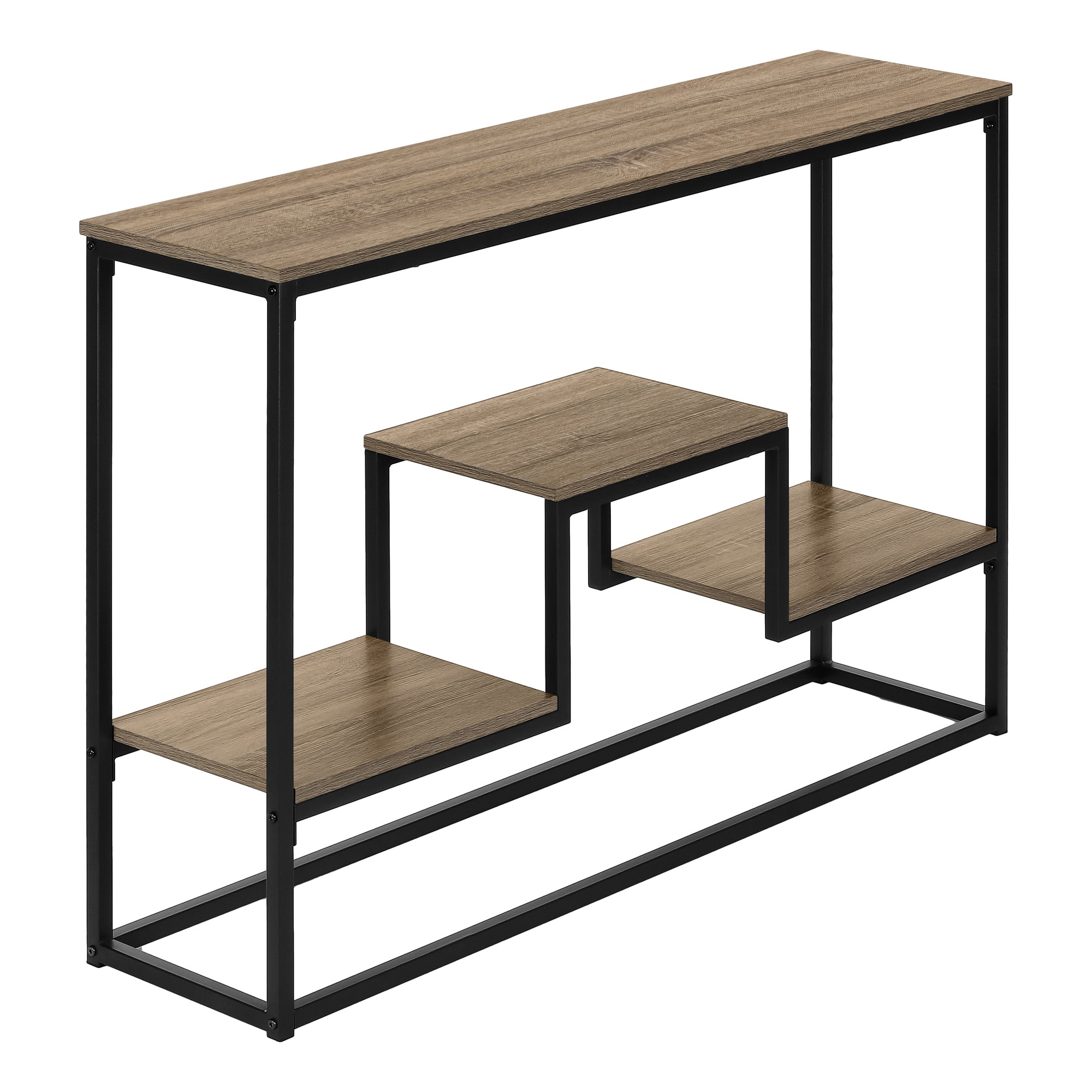 Accent Table - 48L / Taupe / Black Metal Hall Console