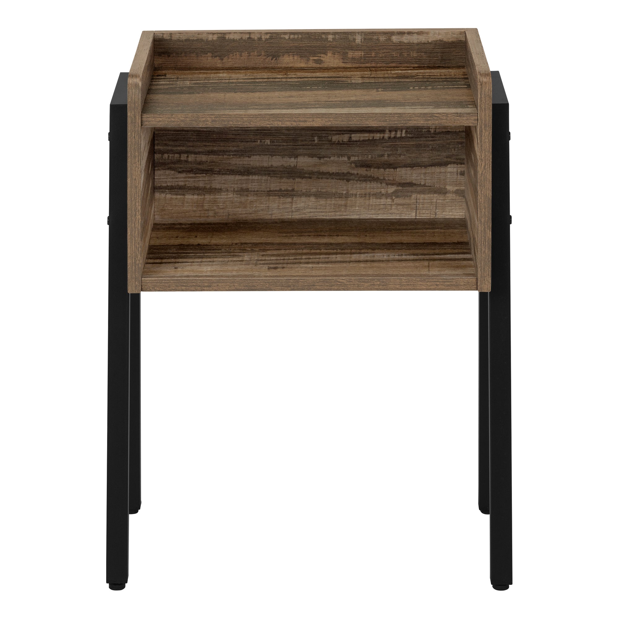 Accent Table - 23H / Brown Reclaimed-Look / Black Metal