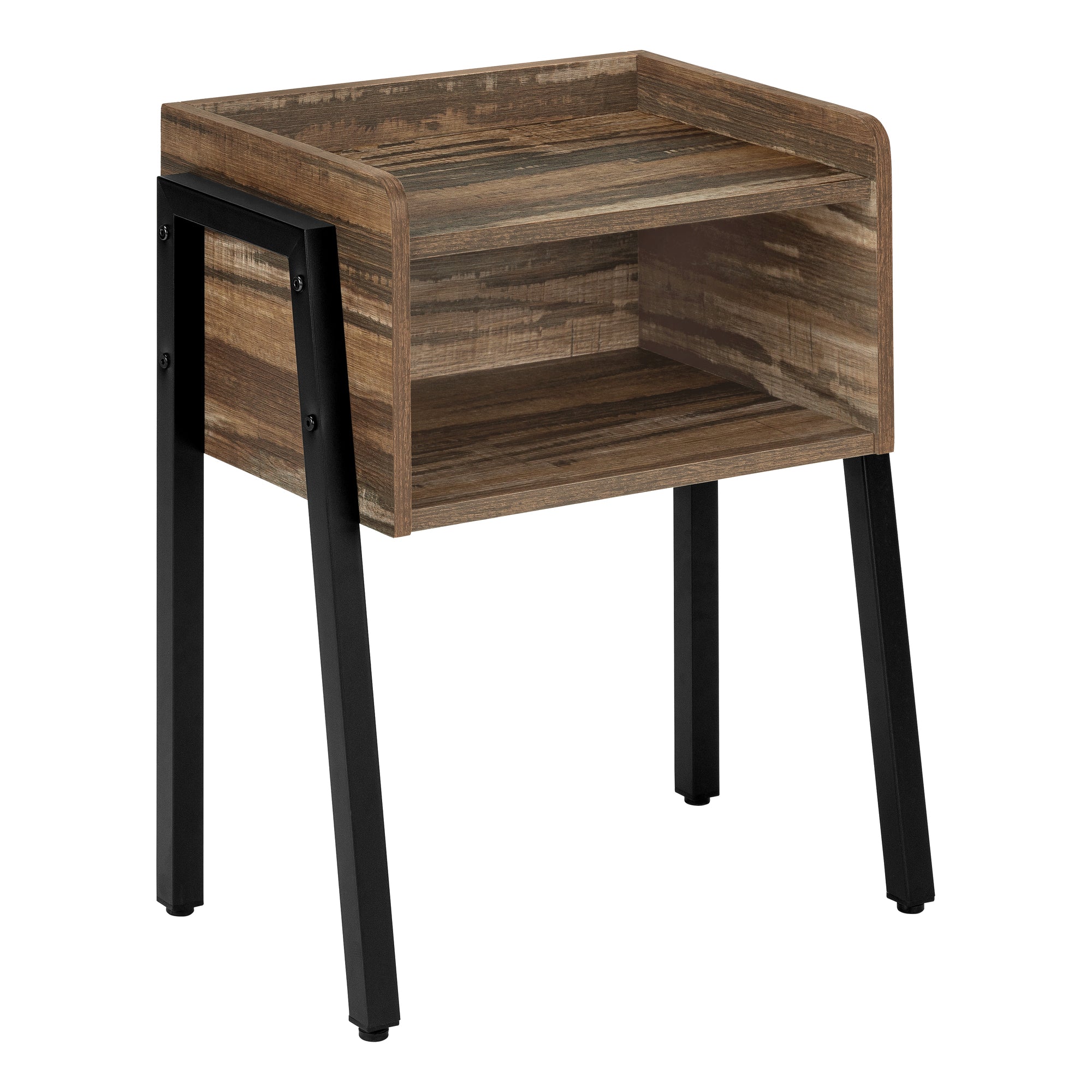 Accent Table - 23H / Brown Reclaimed-Look / Black Metal