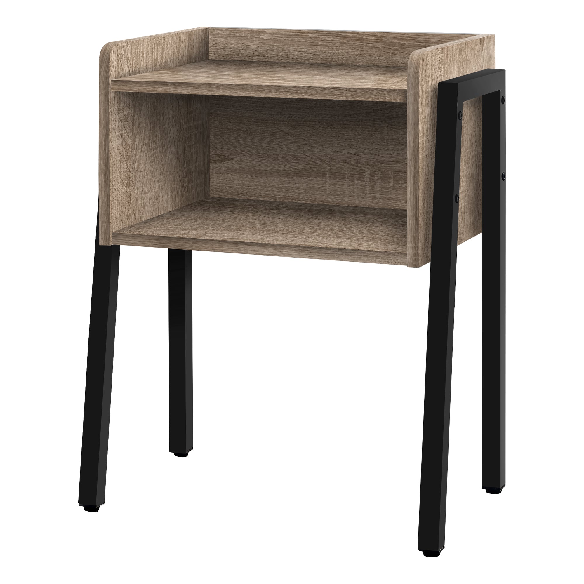 Accent Table - 23H / Dark Taupe / Black Metal