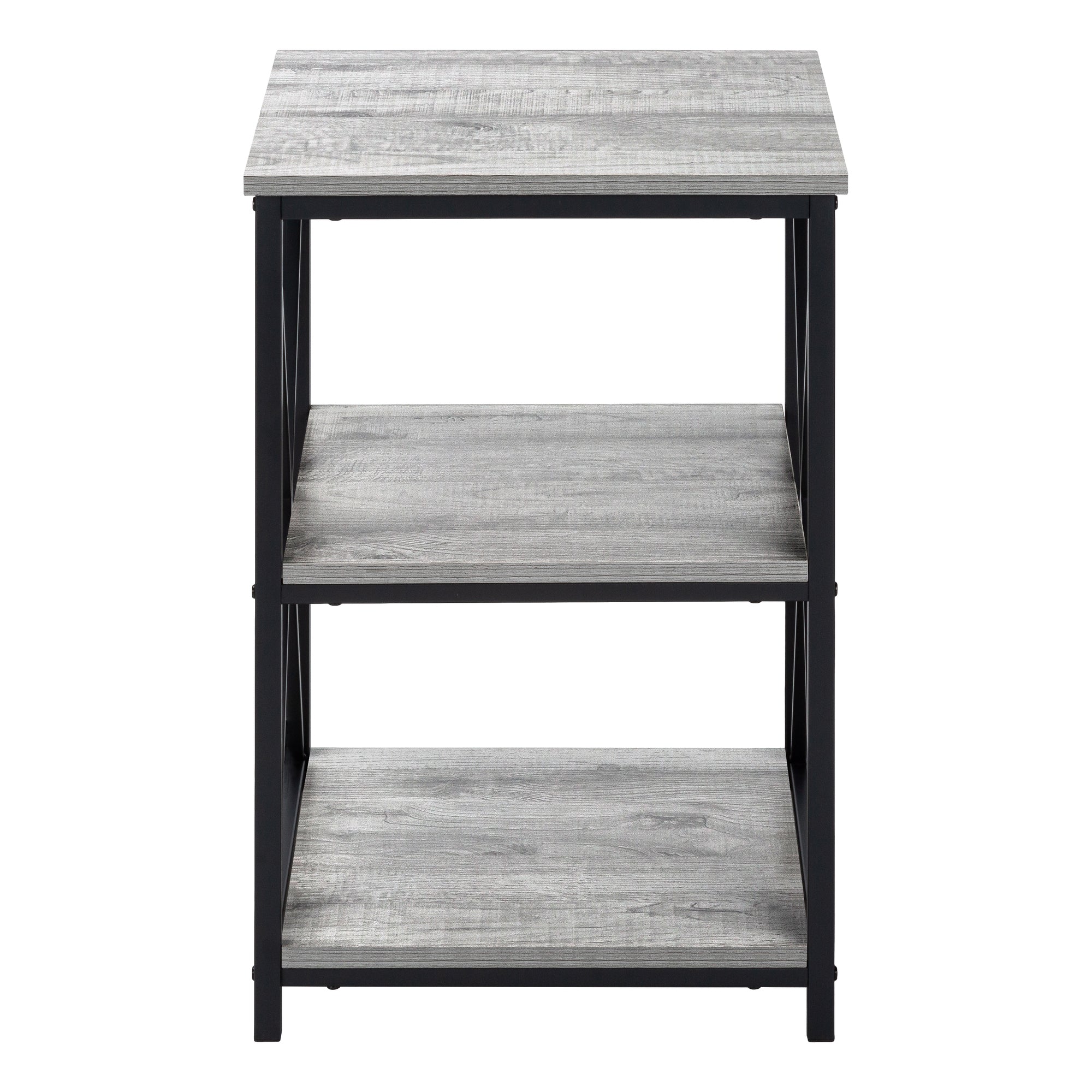 Accent Table - 26H / Grey / Black Metal