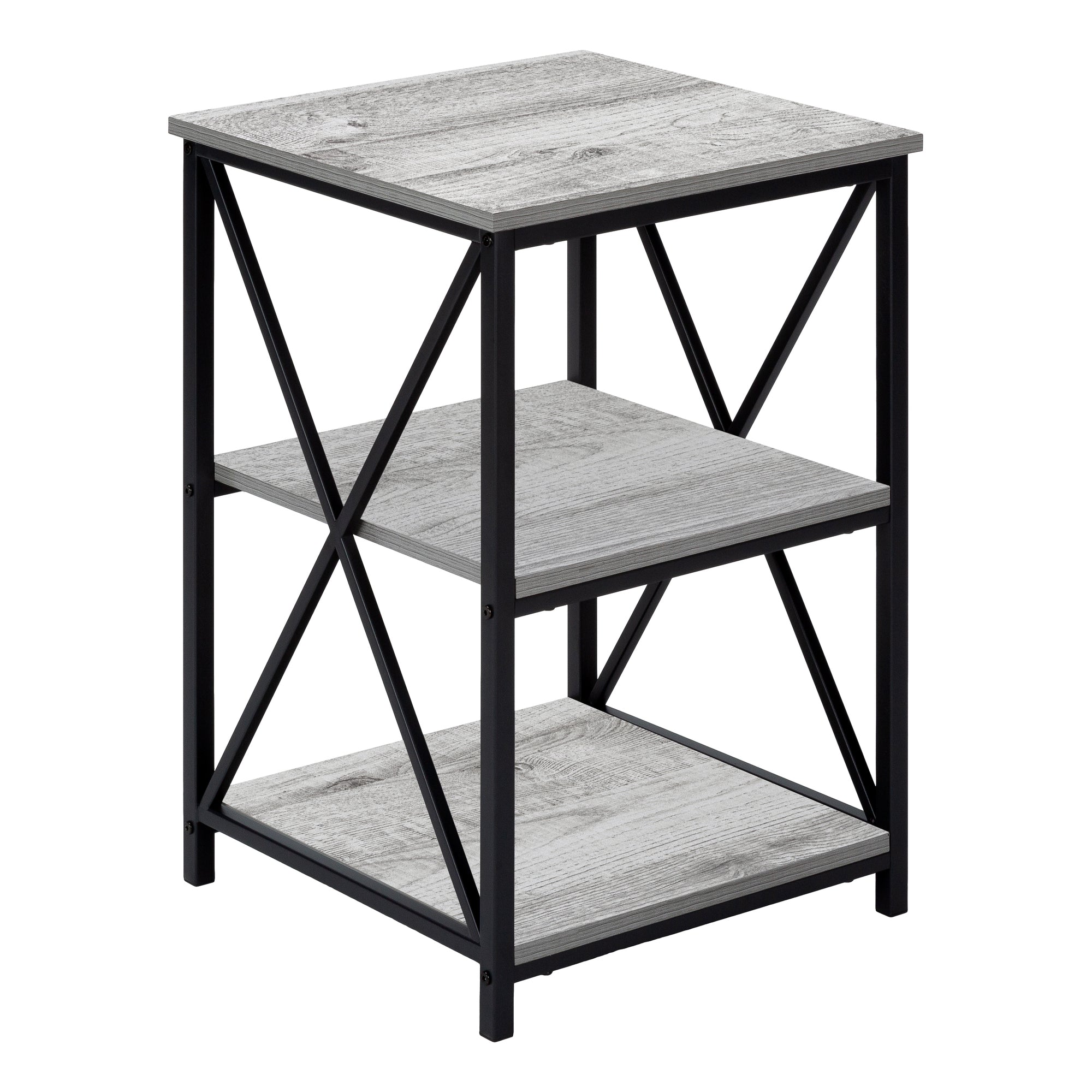 Accent Table - 26H / Grey / Black Metal