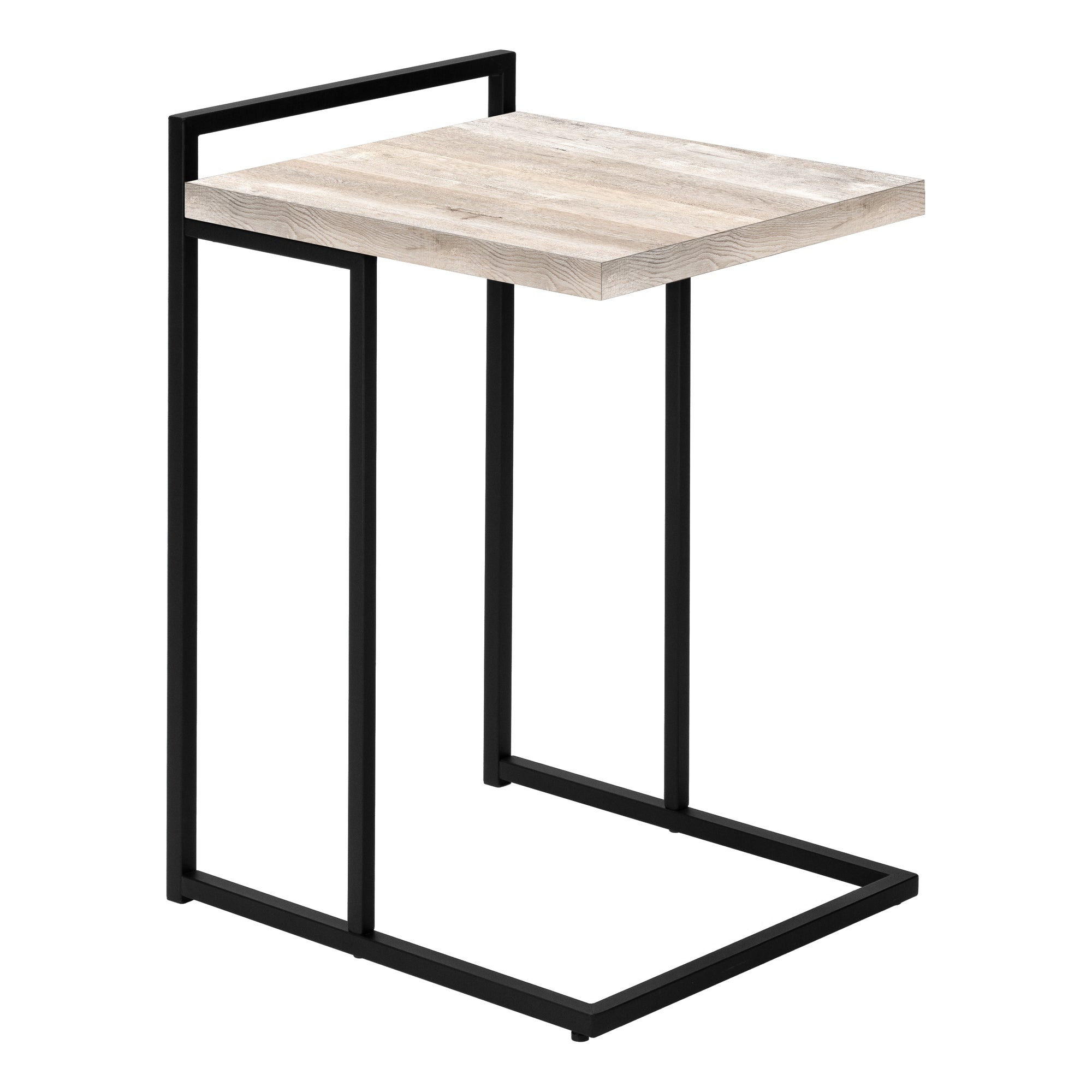 Accent Table - 25H / Taupe Reclaimed Wood / Black Metal