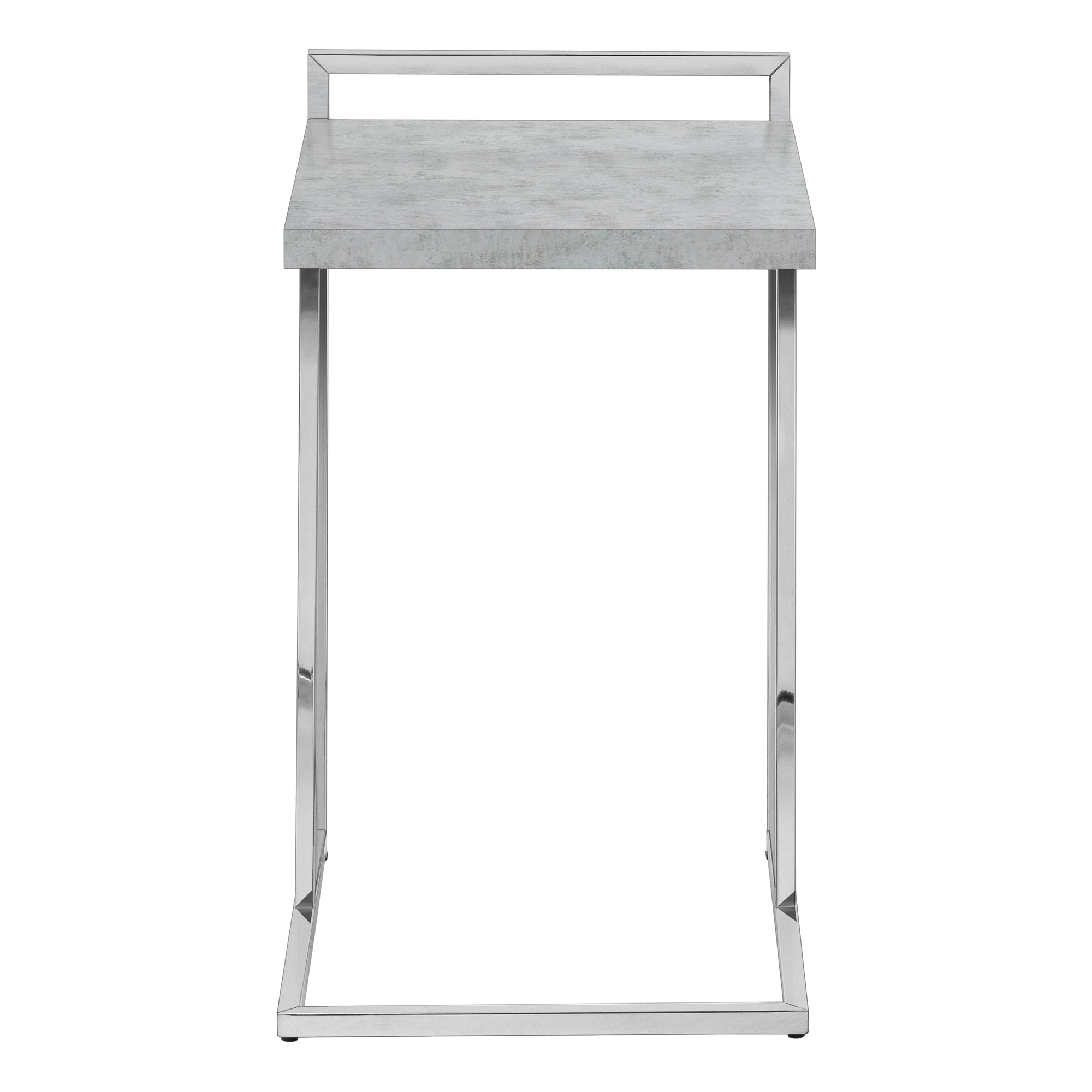 Accent Table - 25H / Grey Cement / Chrome Metal