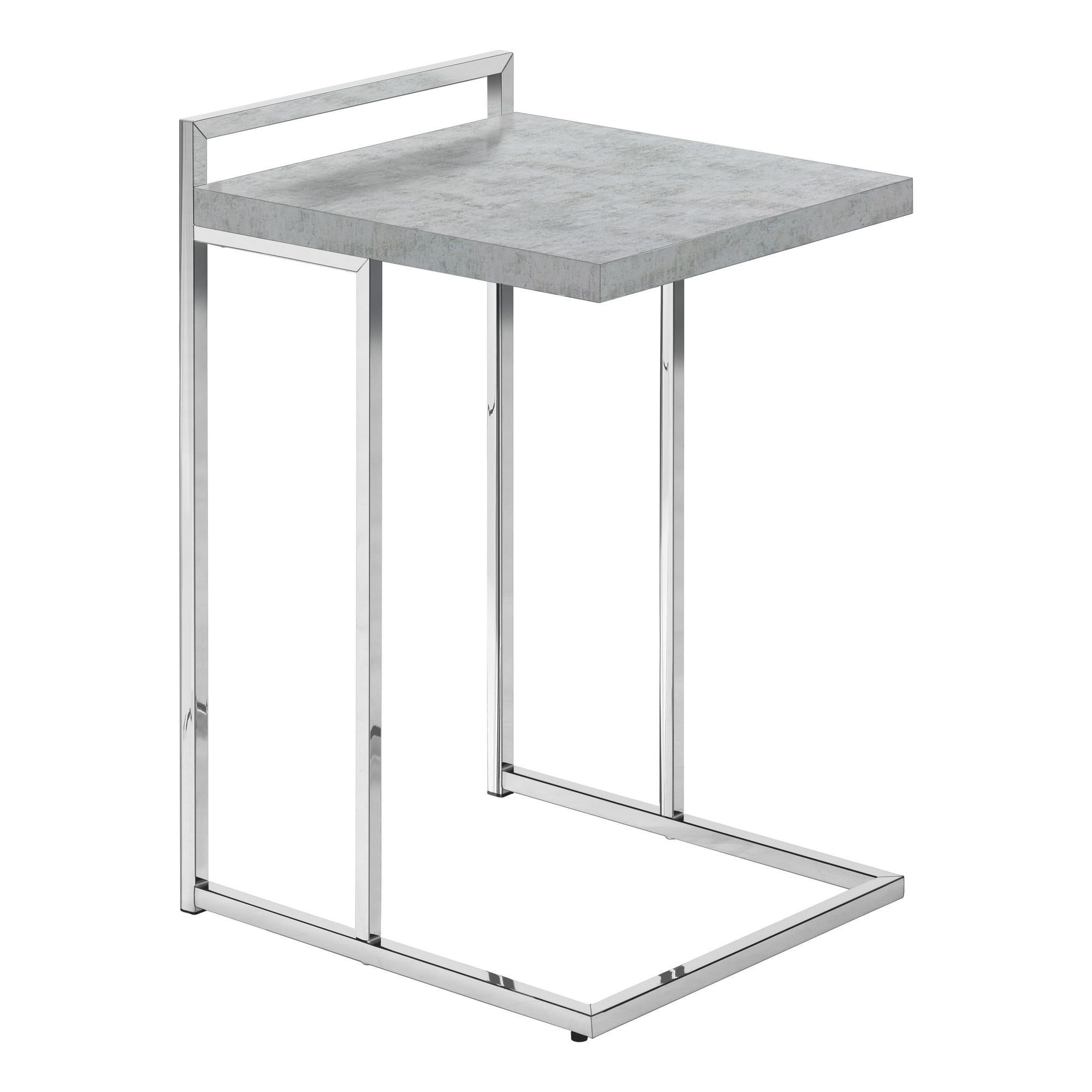 Accent Table - 25H / Grey Cement / Chrome Metal