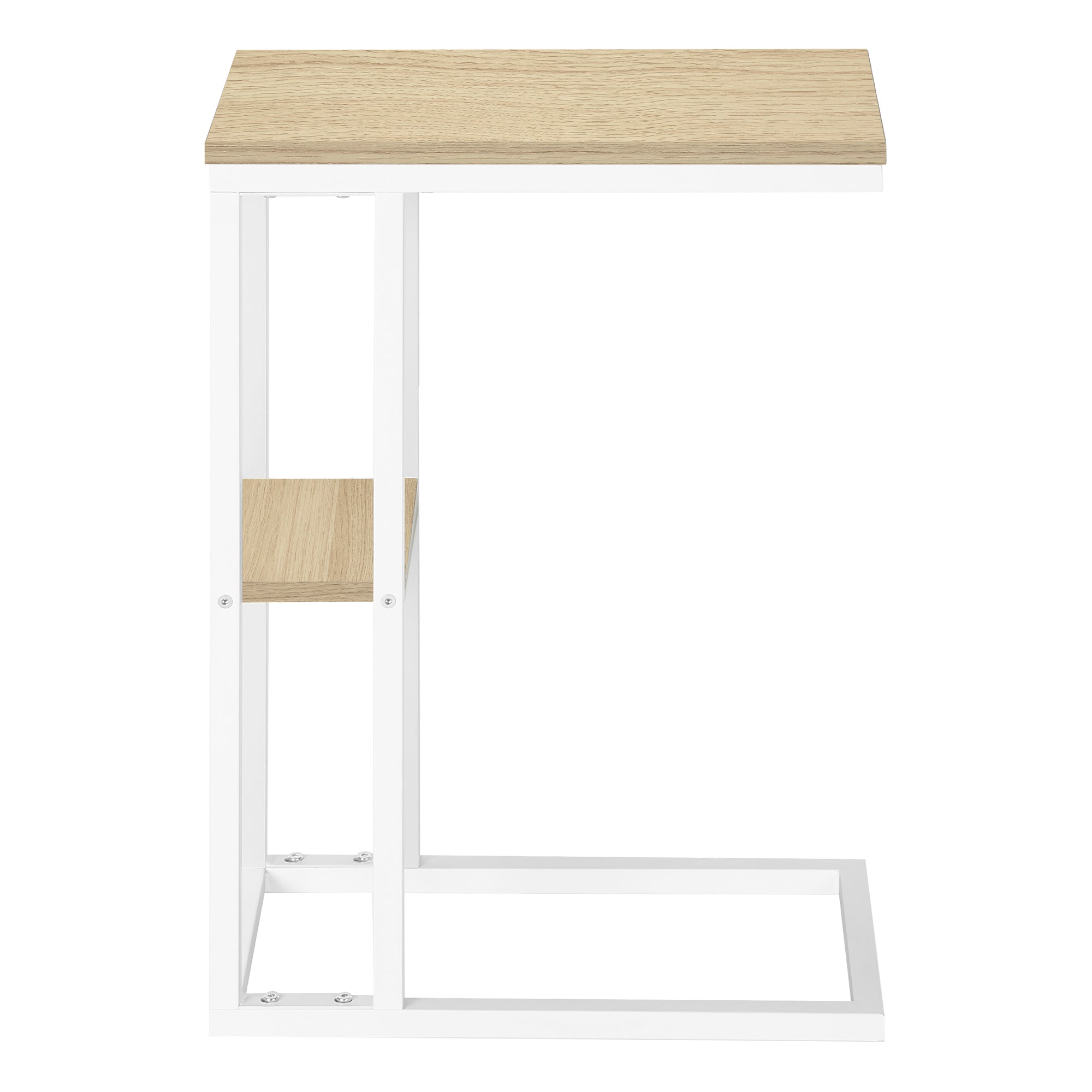 Accent Table - 25H / Natural / White Metal