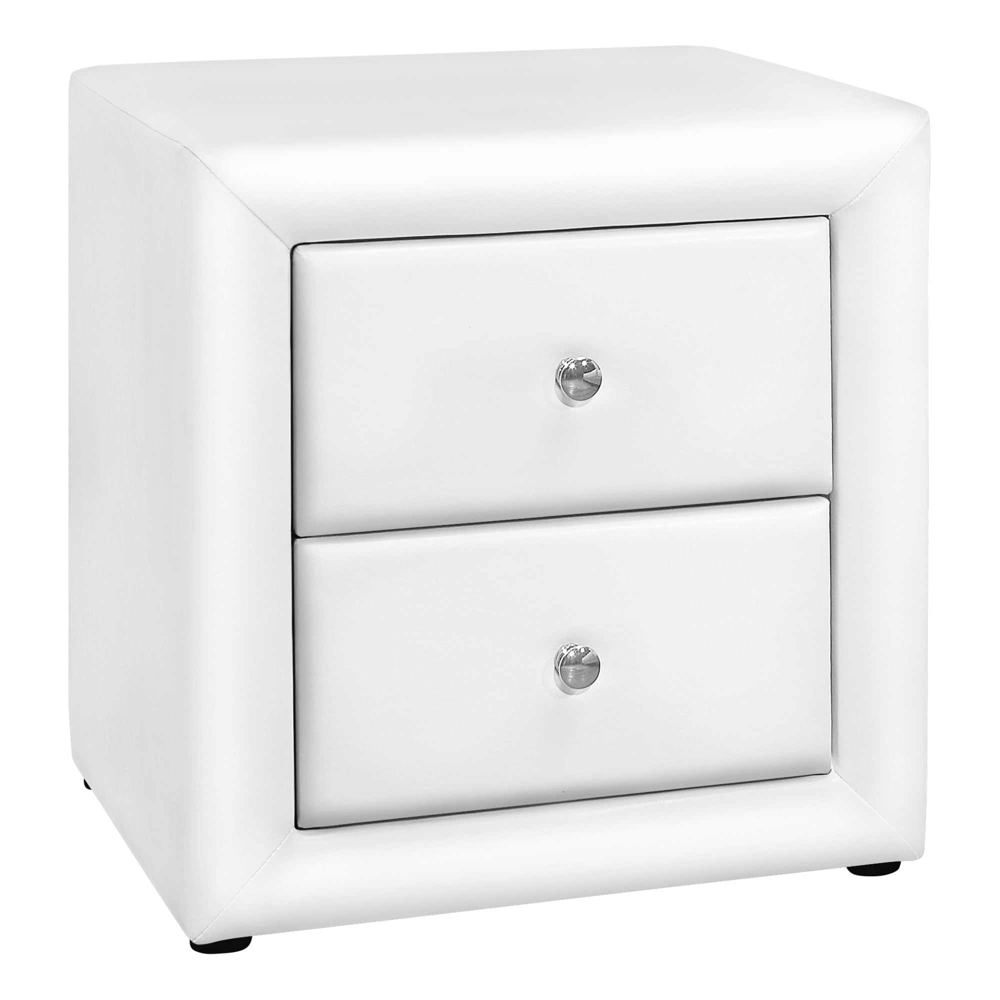 Bedroom Accent - 21H / White Leather-Look Night Stand