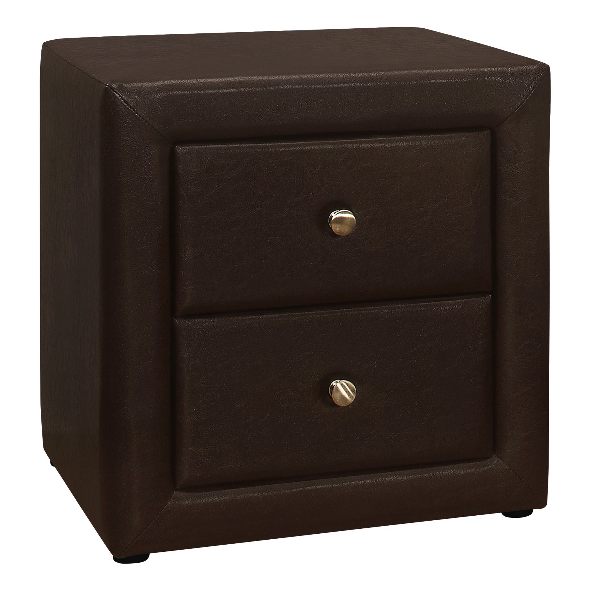 Bedroom Accent - 21H / Brown Leather-Look Night Stand