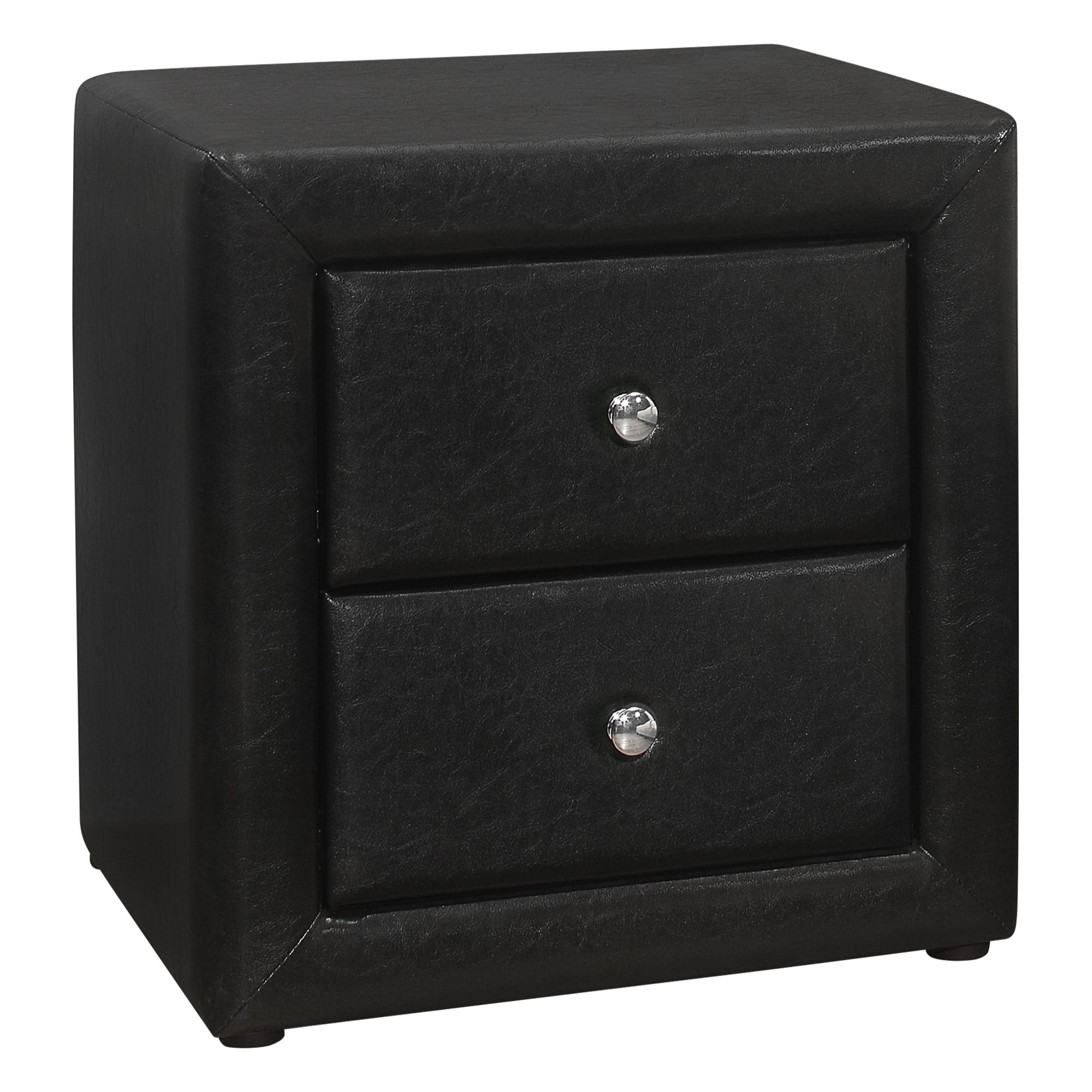 Bedroom Accent - 21H / Black Leather-Look Night Stand