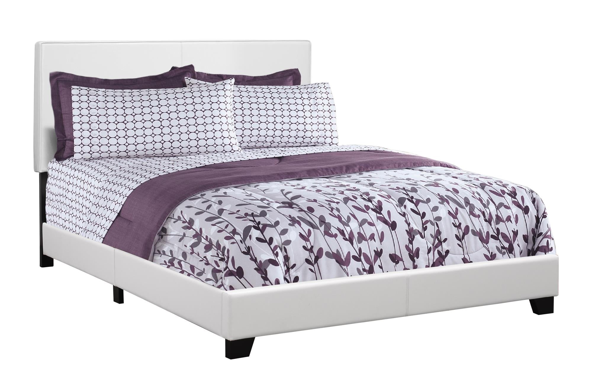 Bed - Queen Size / White Leather-Look