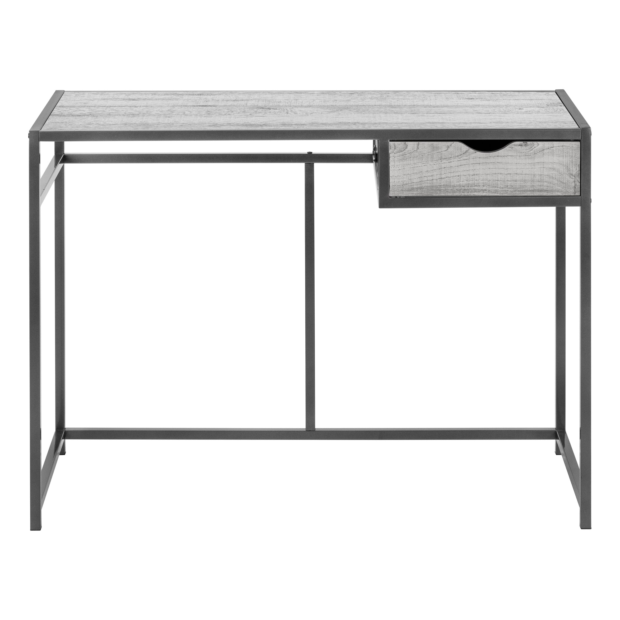 Computer Desk - 42L / Grey / Dark Grey Metal