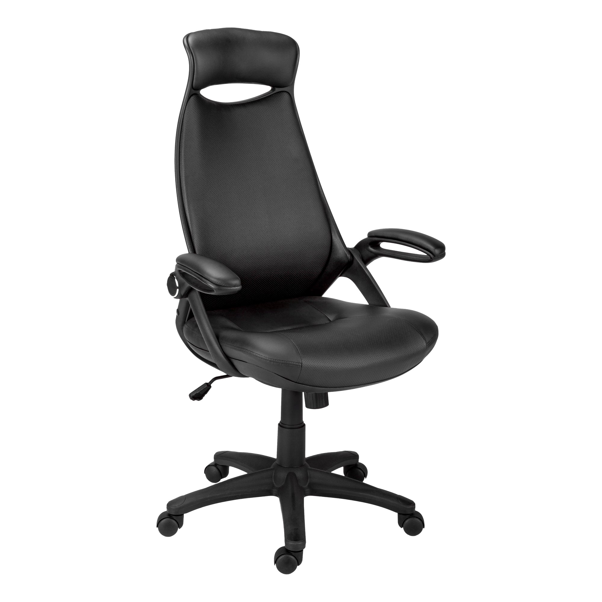 Office Chair - Black Leather-Look / Multi Position