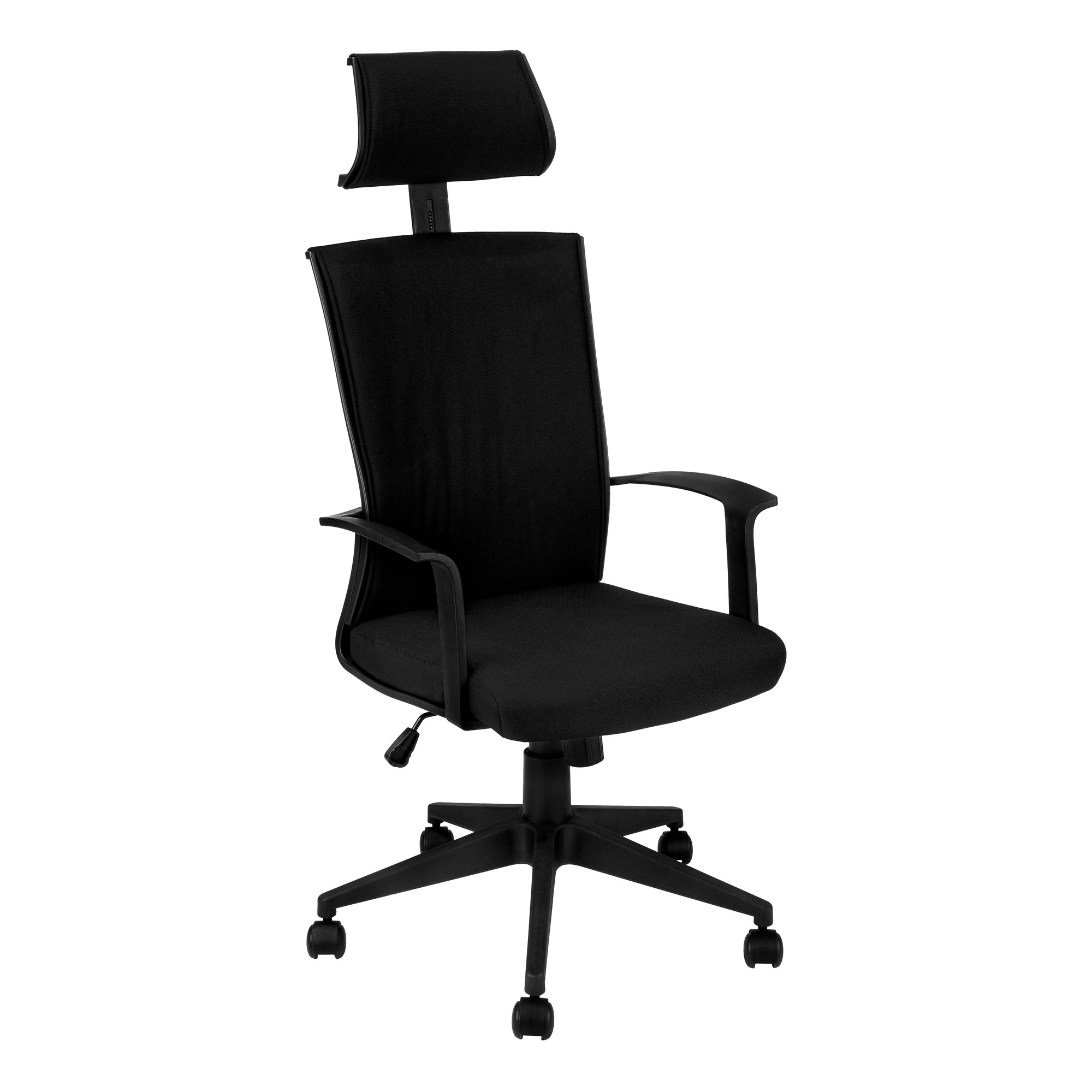 Office Chair - Black / Black Fabric / High Back Executive