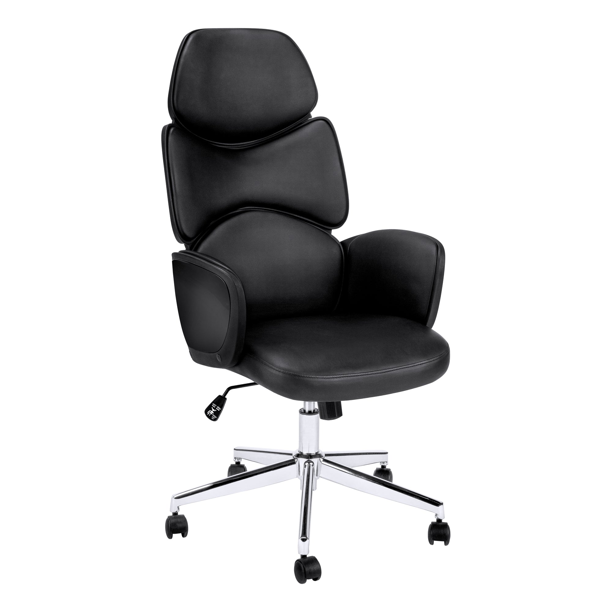 Office Chair - Black Leather-Look / High Back Executive