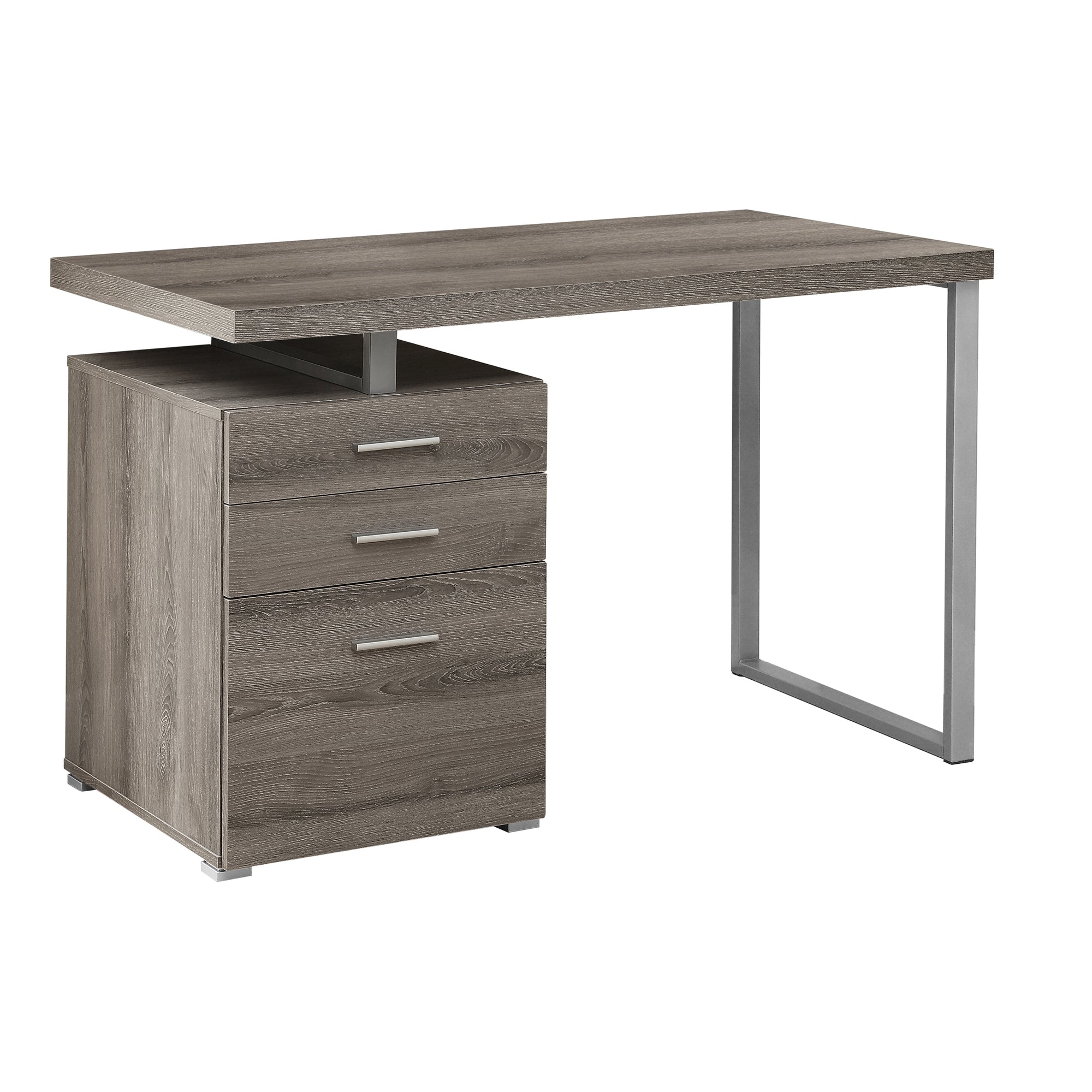 Computer Desk - 48L / Dark Taupe Left Or Right Facing
