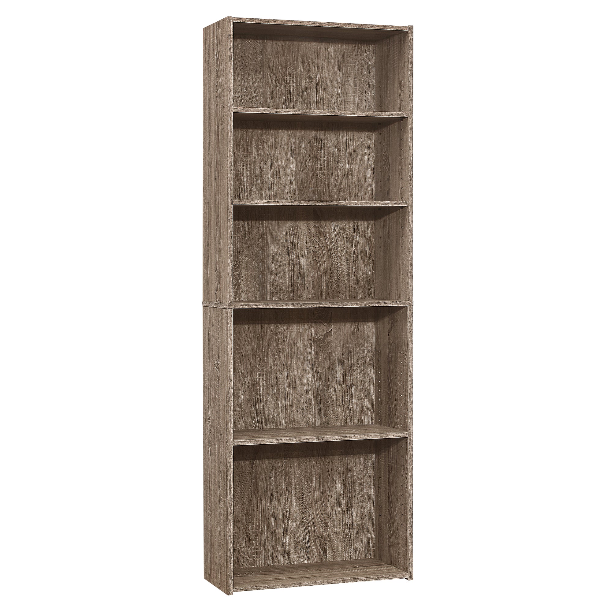 Bookcase - 72H / Dark Taupe With 5 Shelves