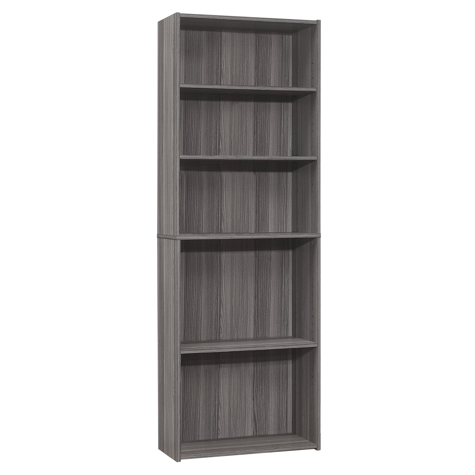 Bookcase - 72H / Grey With 5 Shelves