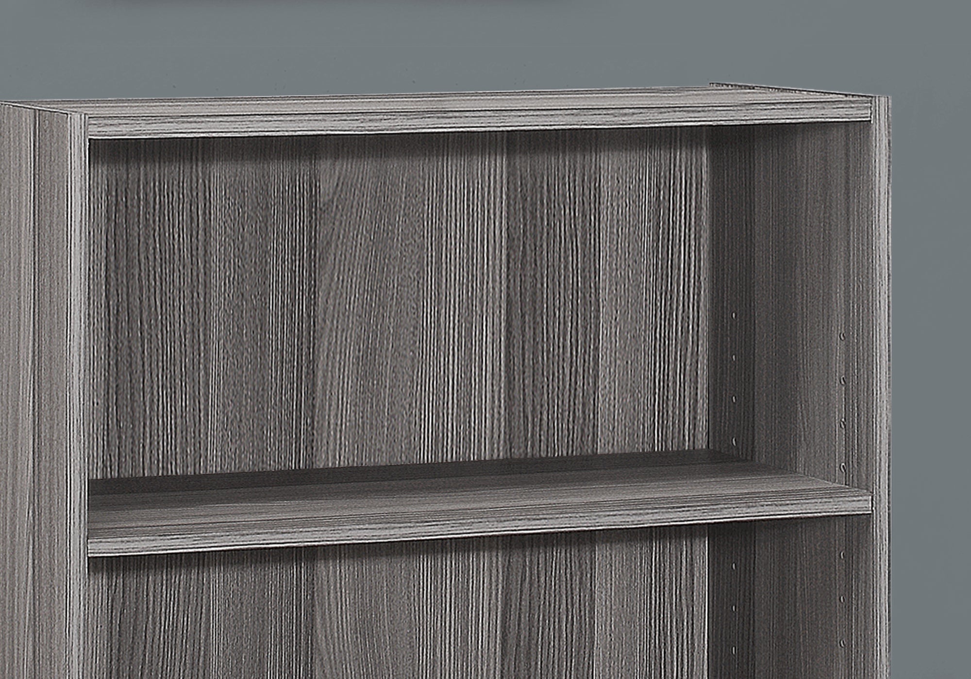 Bookcase - 36H / Grey With 3 Shelves
