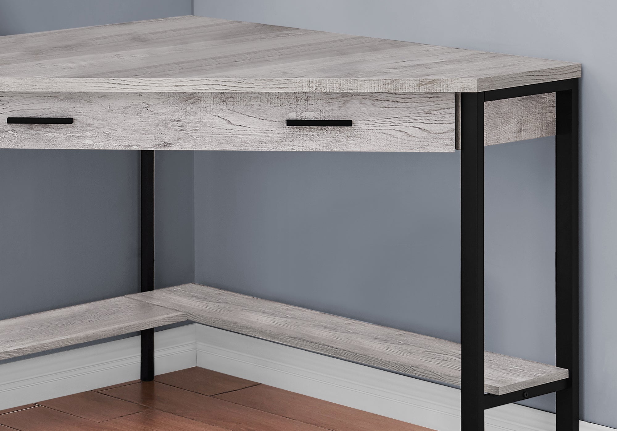Computer Desk - 42L / Grey Reclaimed Wood Corner