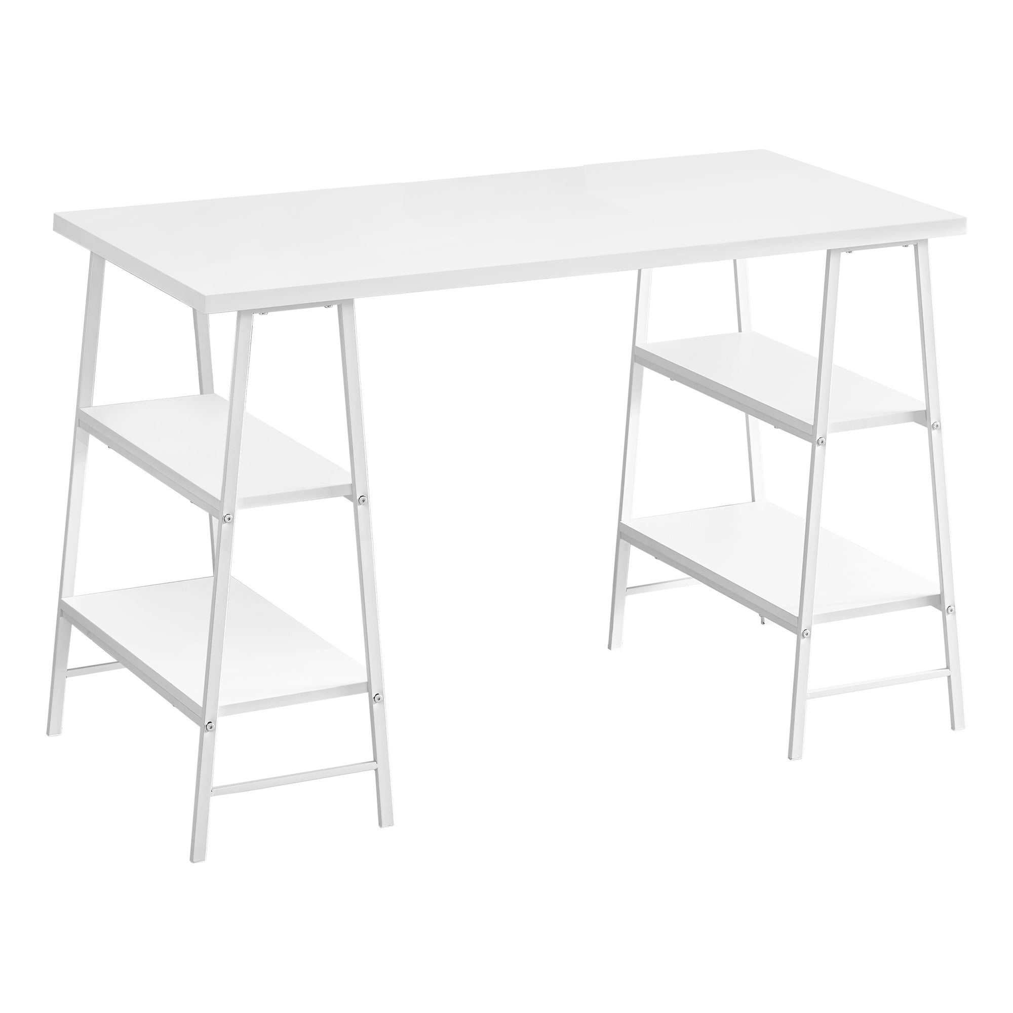 Computer Desk - 48L / White / White Metal
