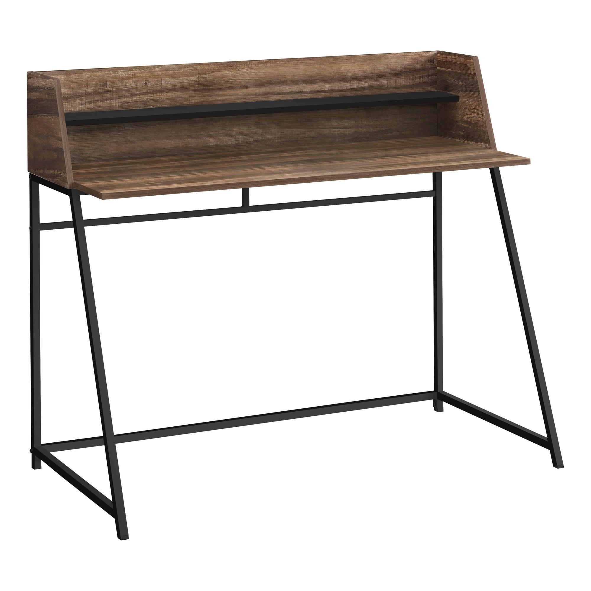 Computer Desk - 48L / Brown Reclaimed Wood / Black Metal
