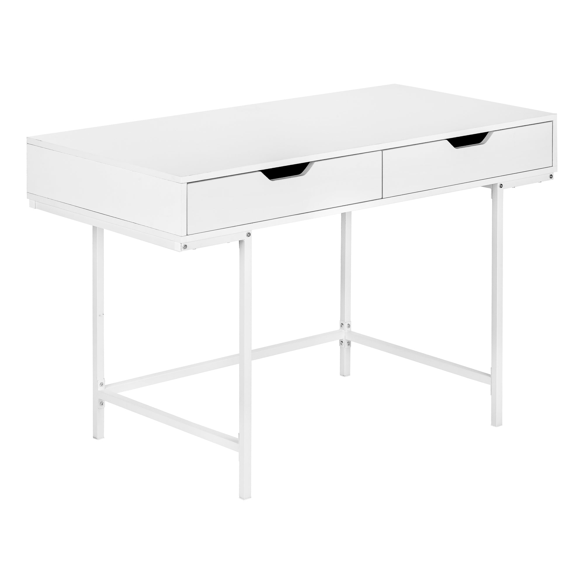 Computer Desk - 48L / White / White Metal
