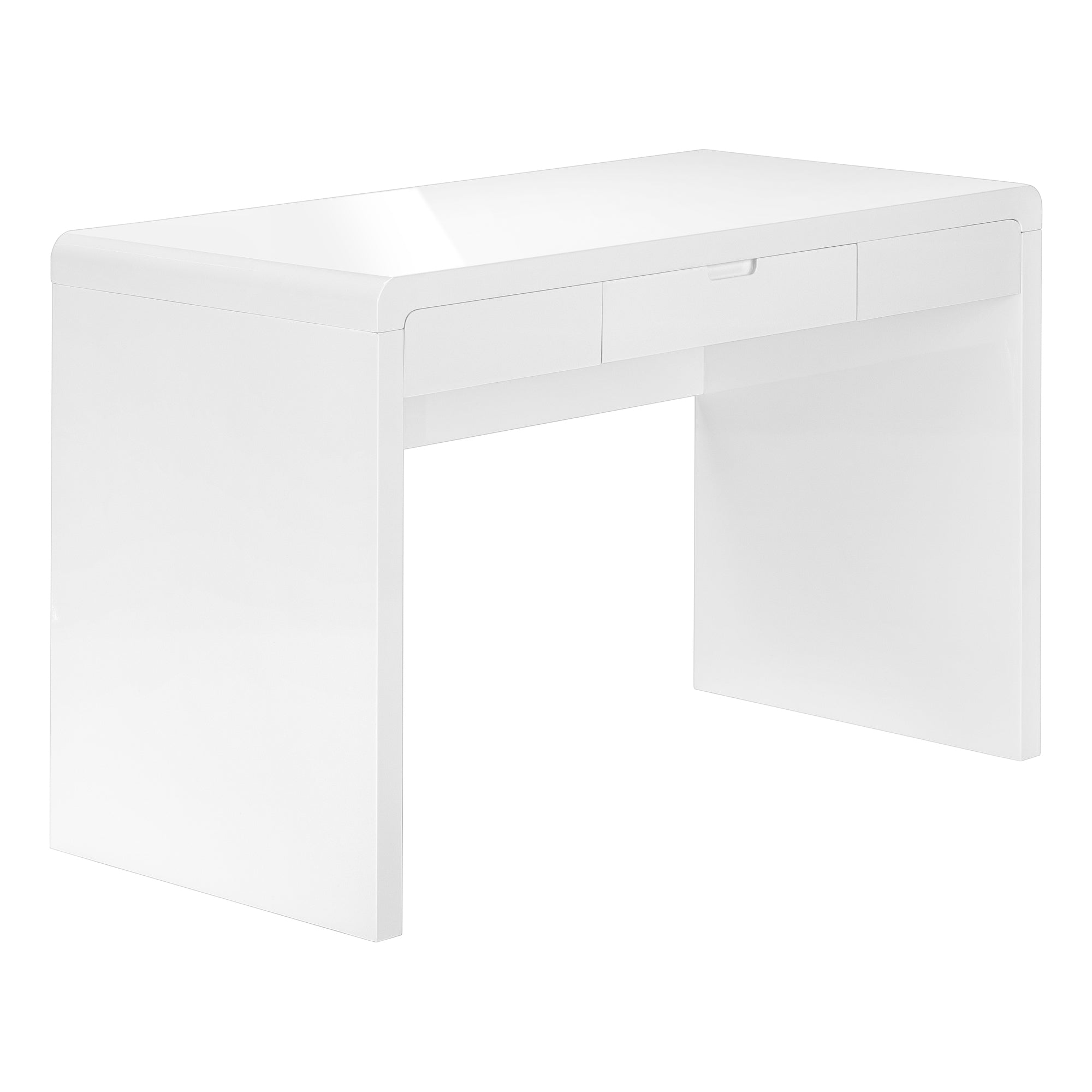 Computer Desk - 48L / High Glossy White / Storage Drawer