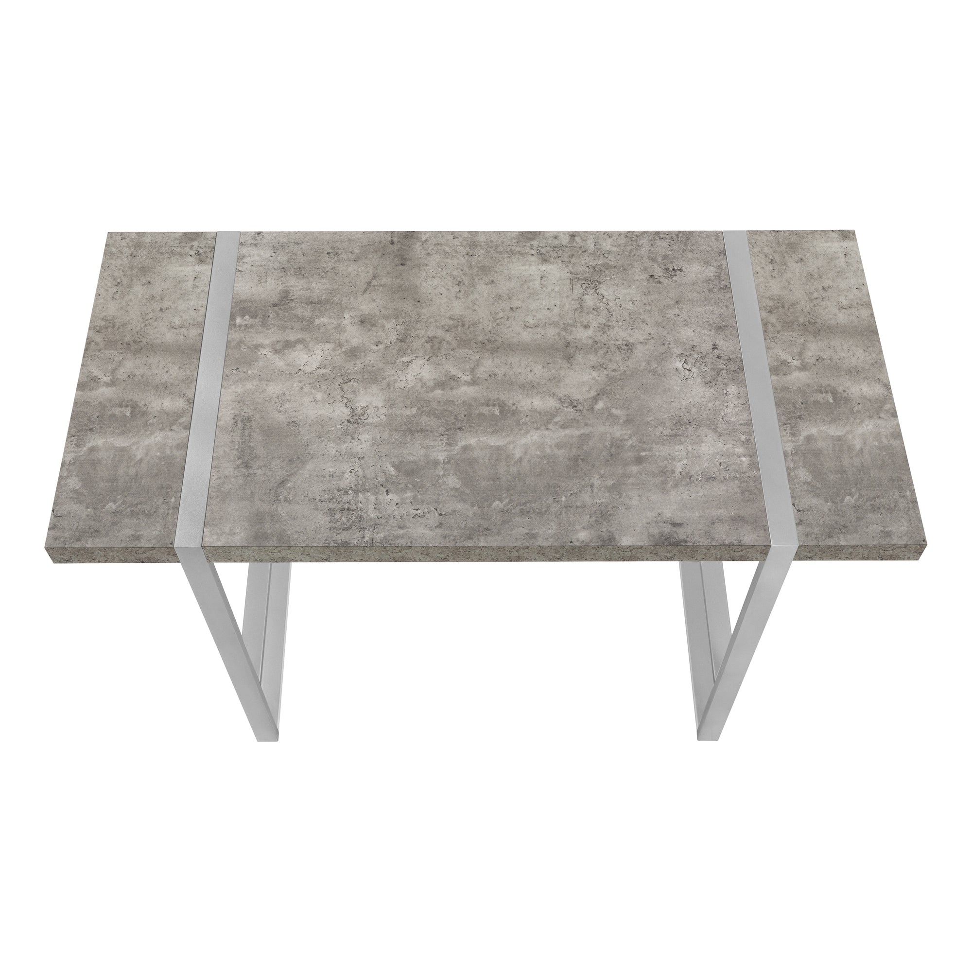 Computer Desk - 48L / Grey Concrete-Look / Silver Metal