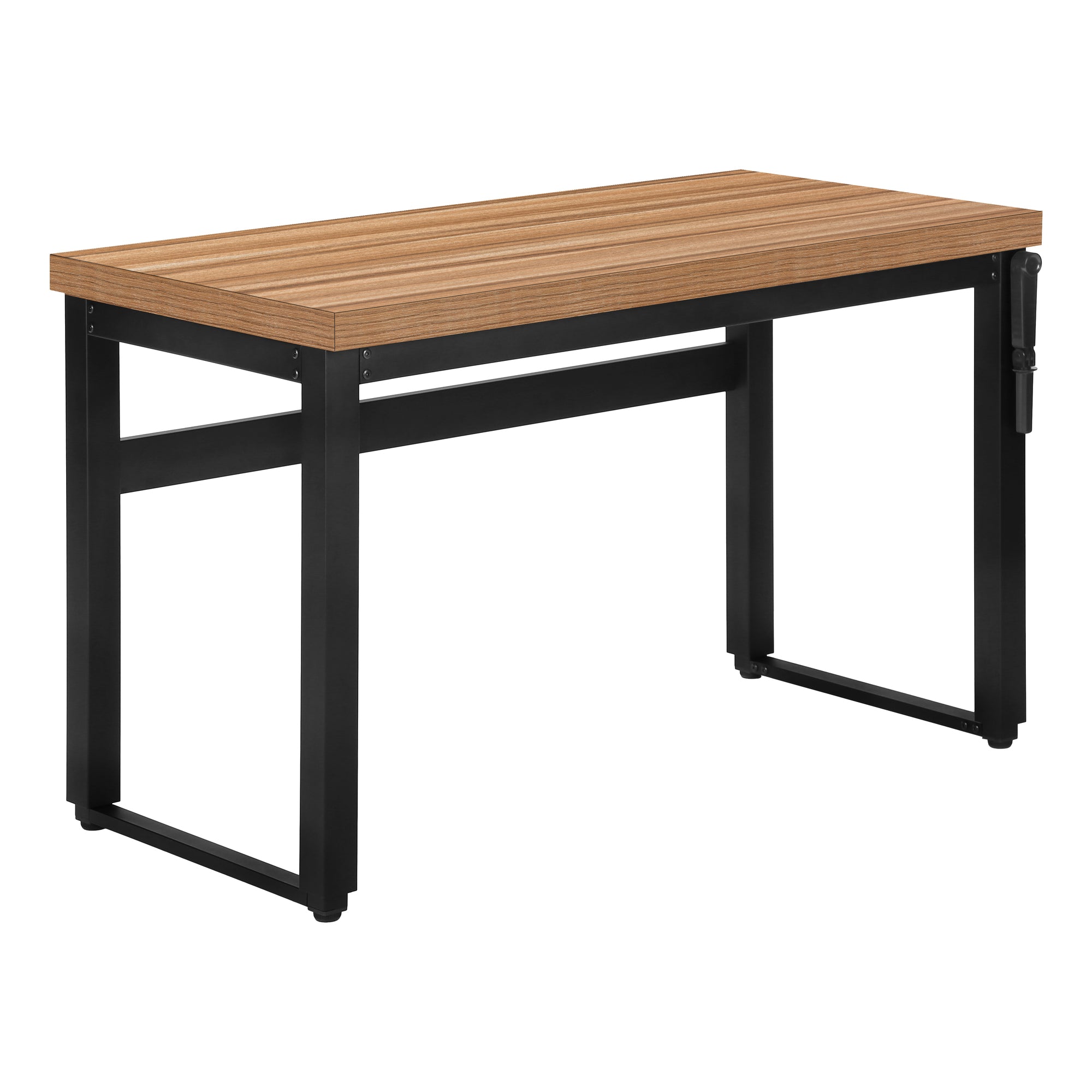 Computer Desk - 48L / Reclaimed Wood / Adj.Height/ Black