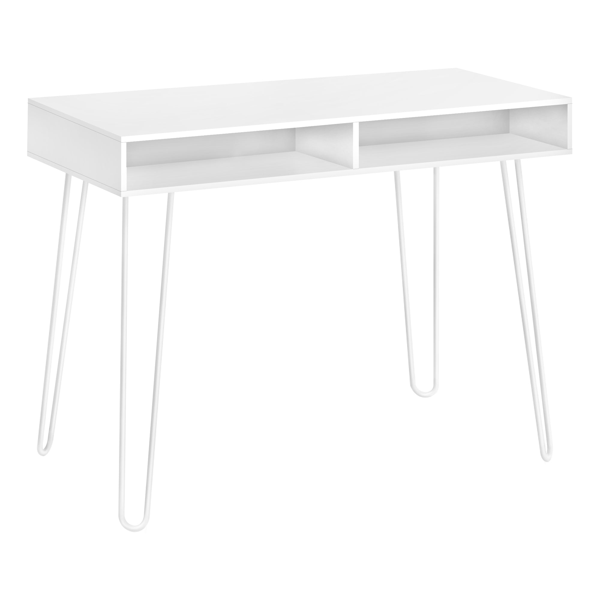 Computer Desk - 40L / White / White Metal
