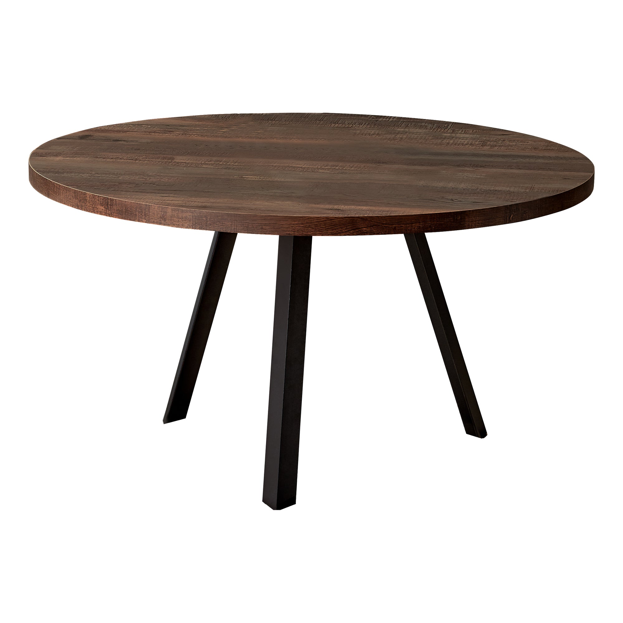 Coffee Table - 36Dia/ Brown Reclaimed Wood / Black Metal