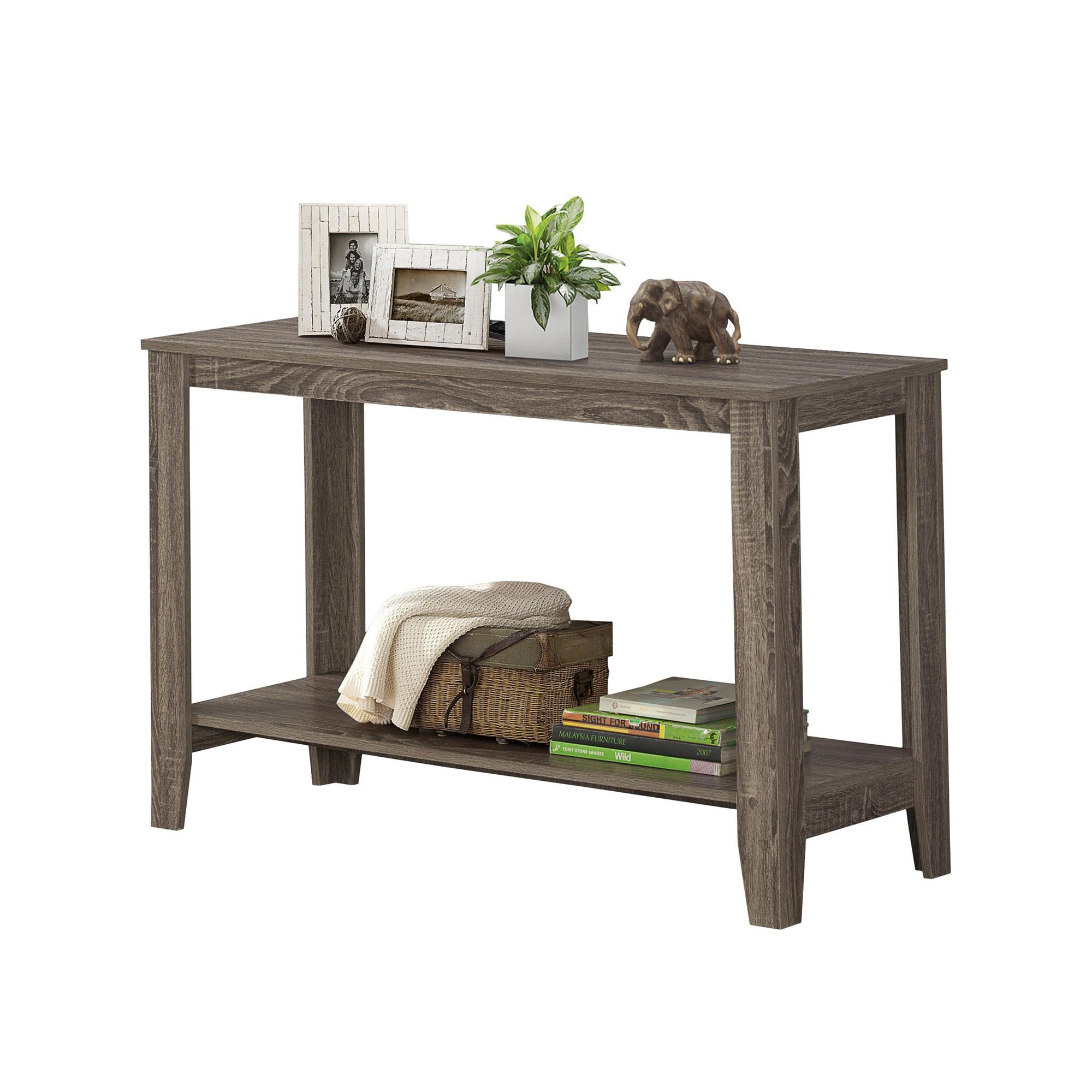 Accent Table - 44L / Dark Taupe Hall Console