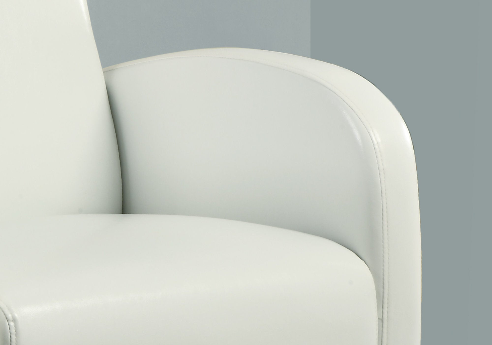 Accent Chair - White Leather-Look Fabric