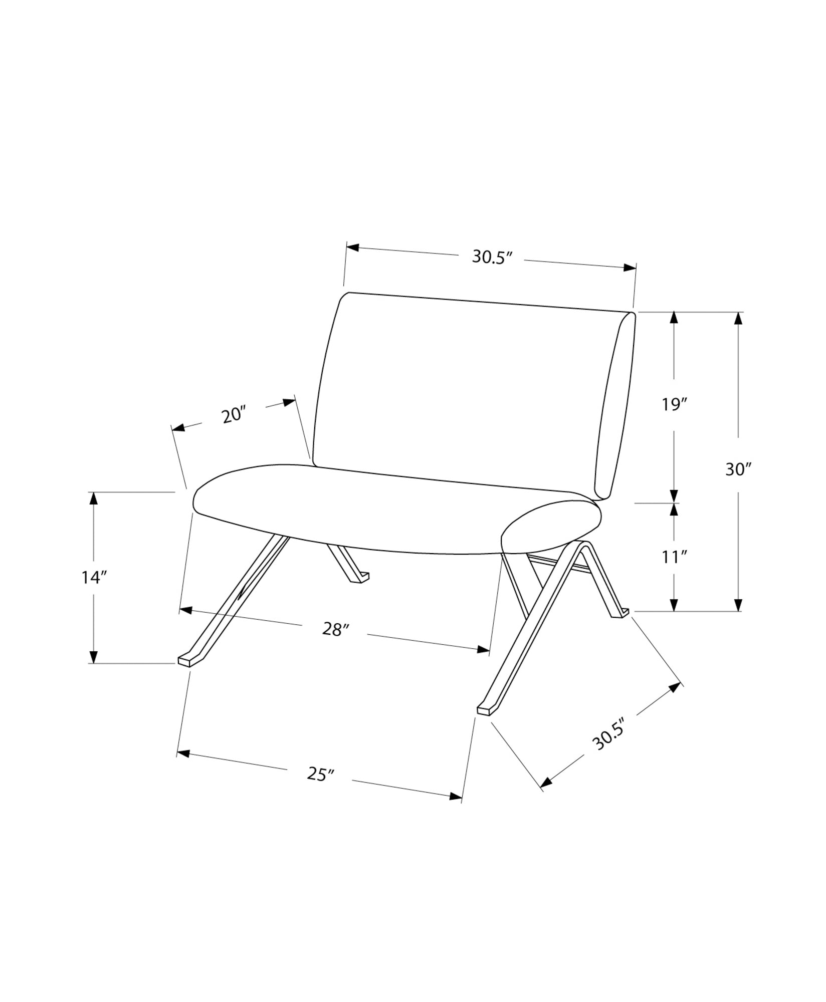 Accent Chair - Teal  Chevron  Fabric / Chrome Metal