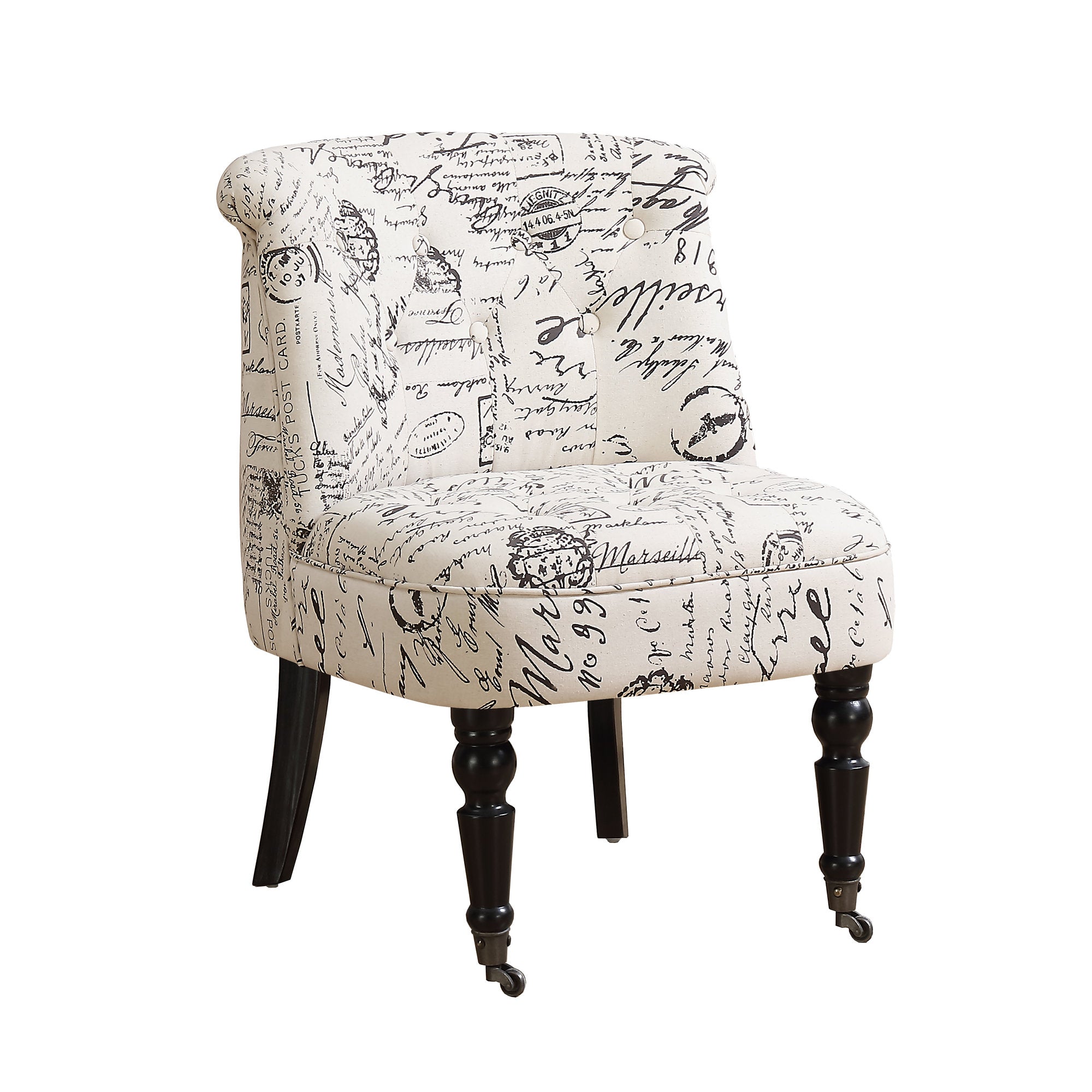 Accent Chair - Traditional Style Vintage French Fabric