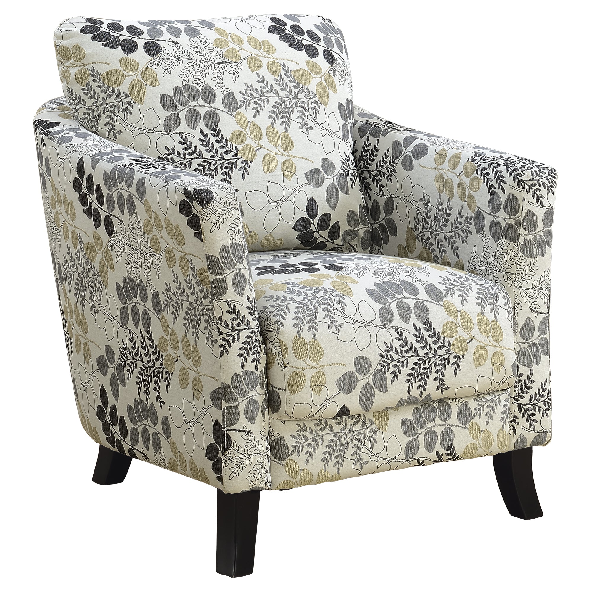 Accent Chair - Earth Tone Floral Fabric