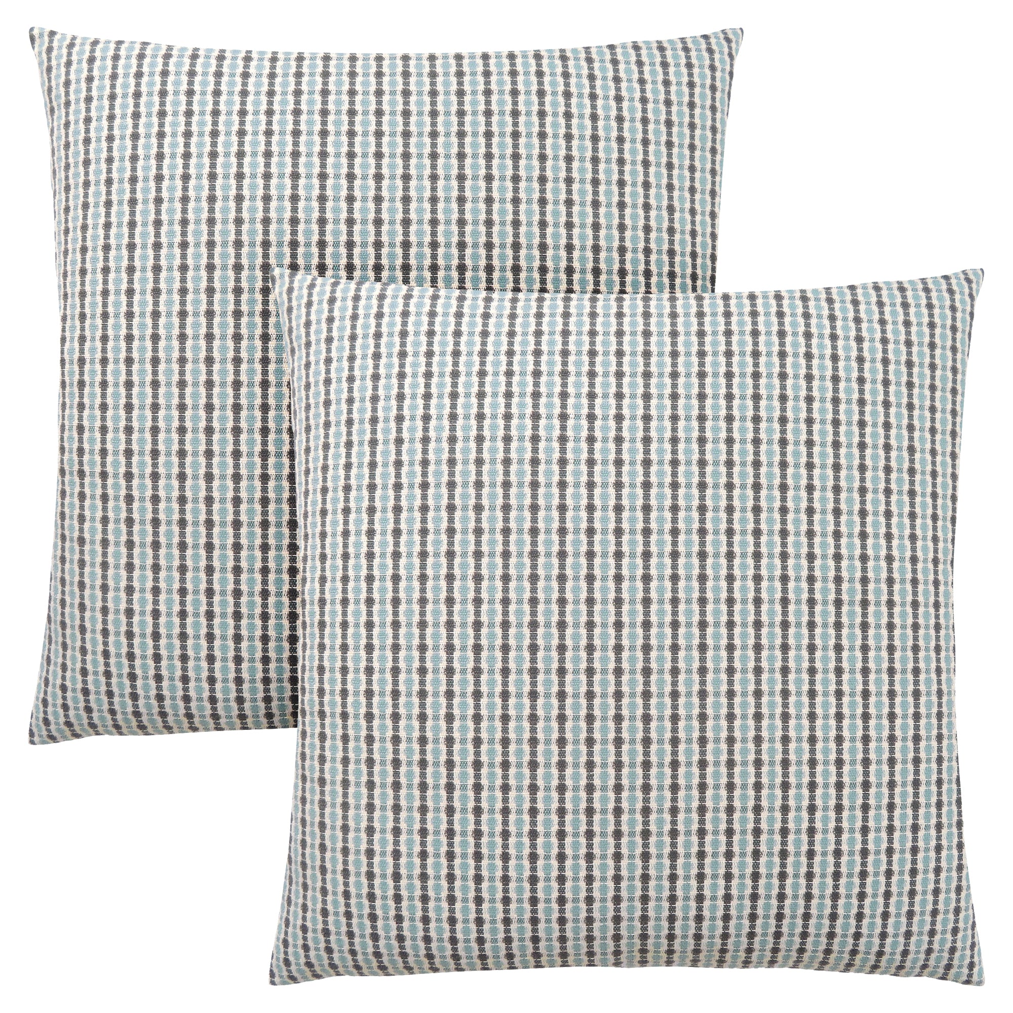 Pillow - 18X 18 / Light Blue / Grey Abstract Dot / 2Pcs