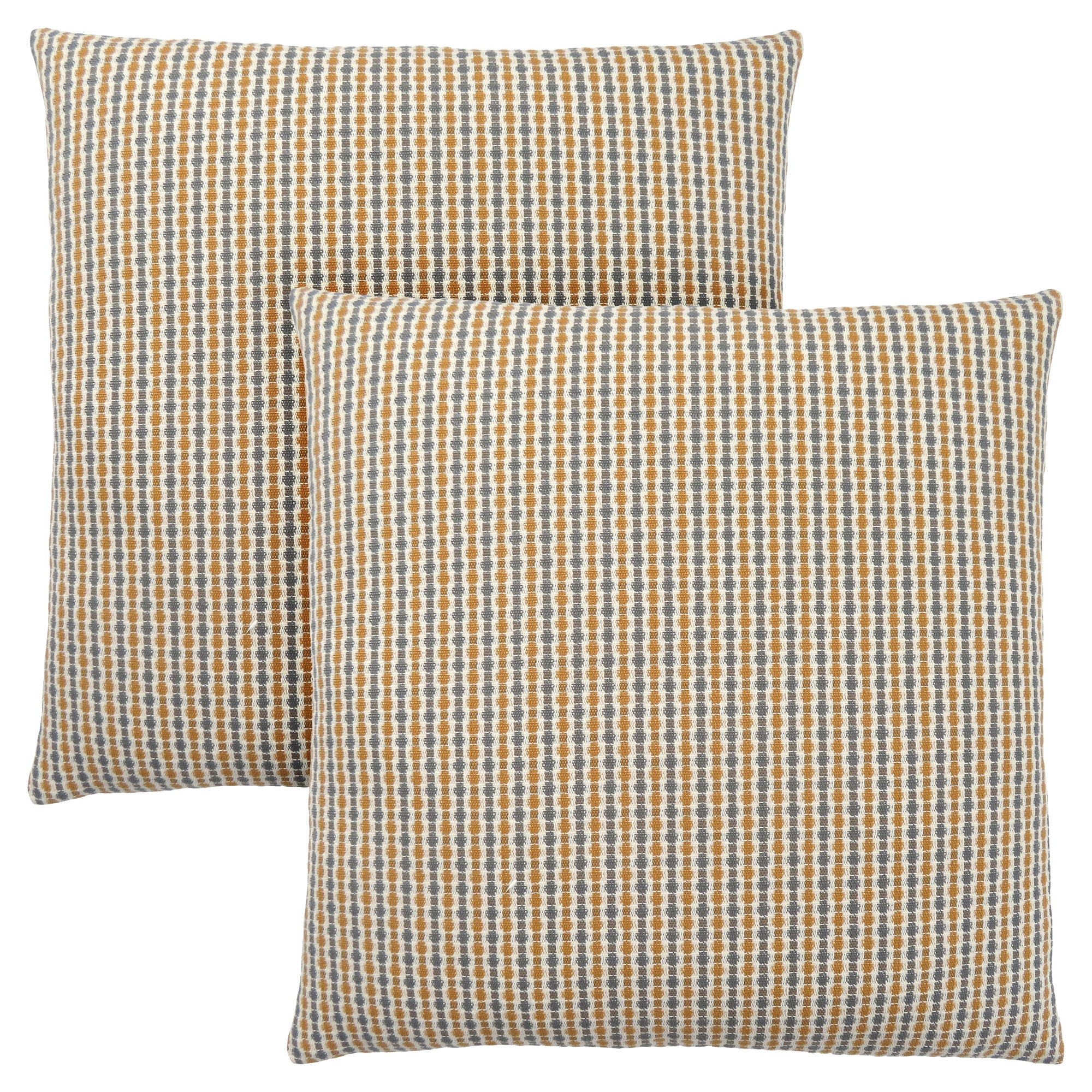 Pillow - 18X 18 / Gold / Grey Abstract Dot / 2Pcs
