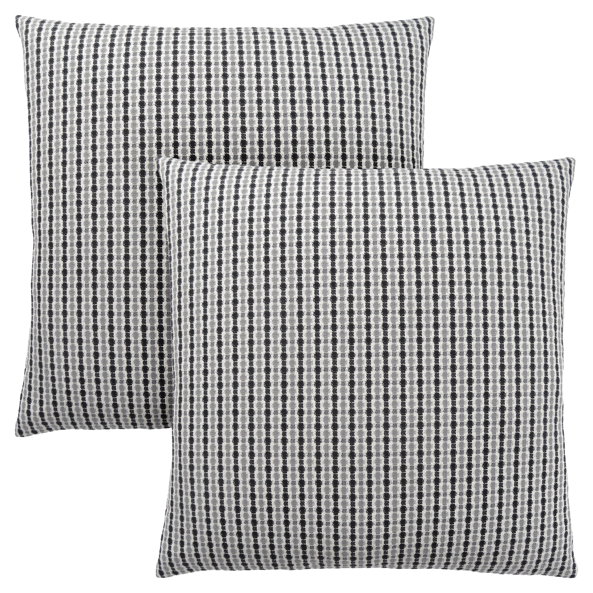 Pillow - 18X 18 / Light Grey / Black Abstract Dot/ 2Pcs
