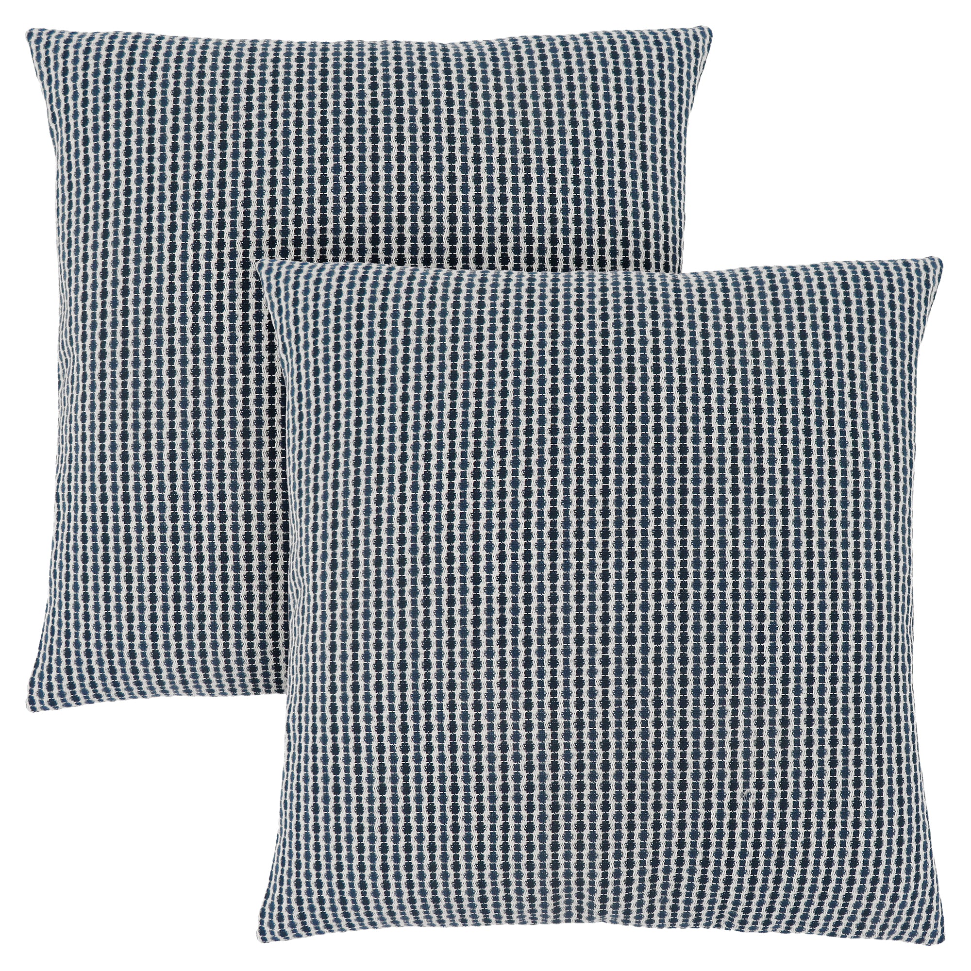 Pillow - 18X 18 / Light / Dark Blue Abstract Dot / 2Pcs