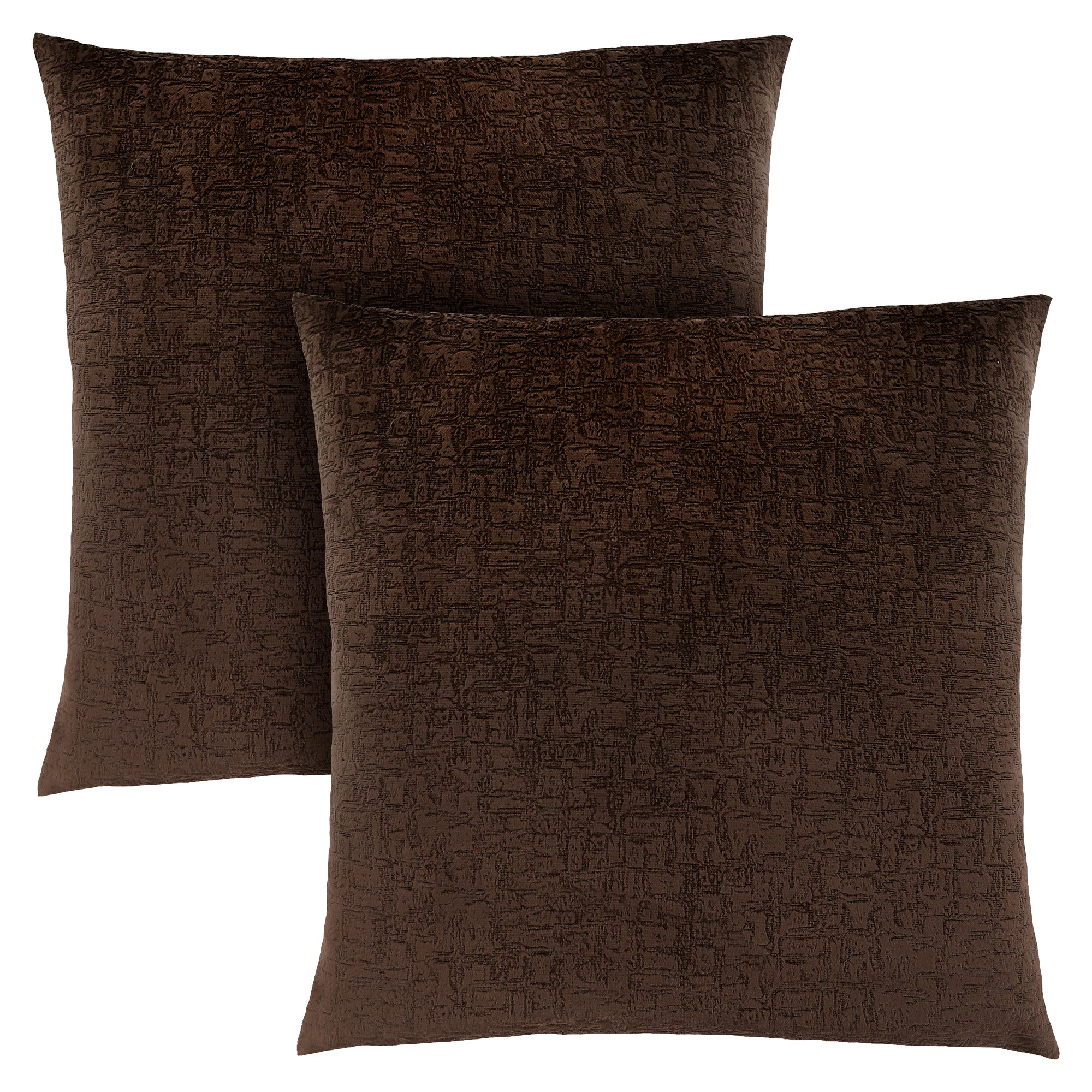 Pillow - 18X 18 / Dark Brown Mosaic Velvet / 2Pcs