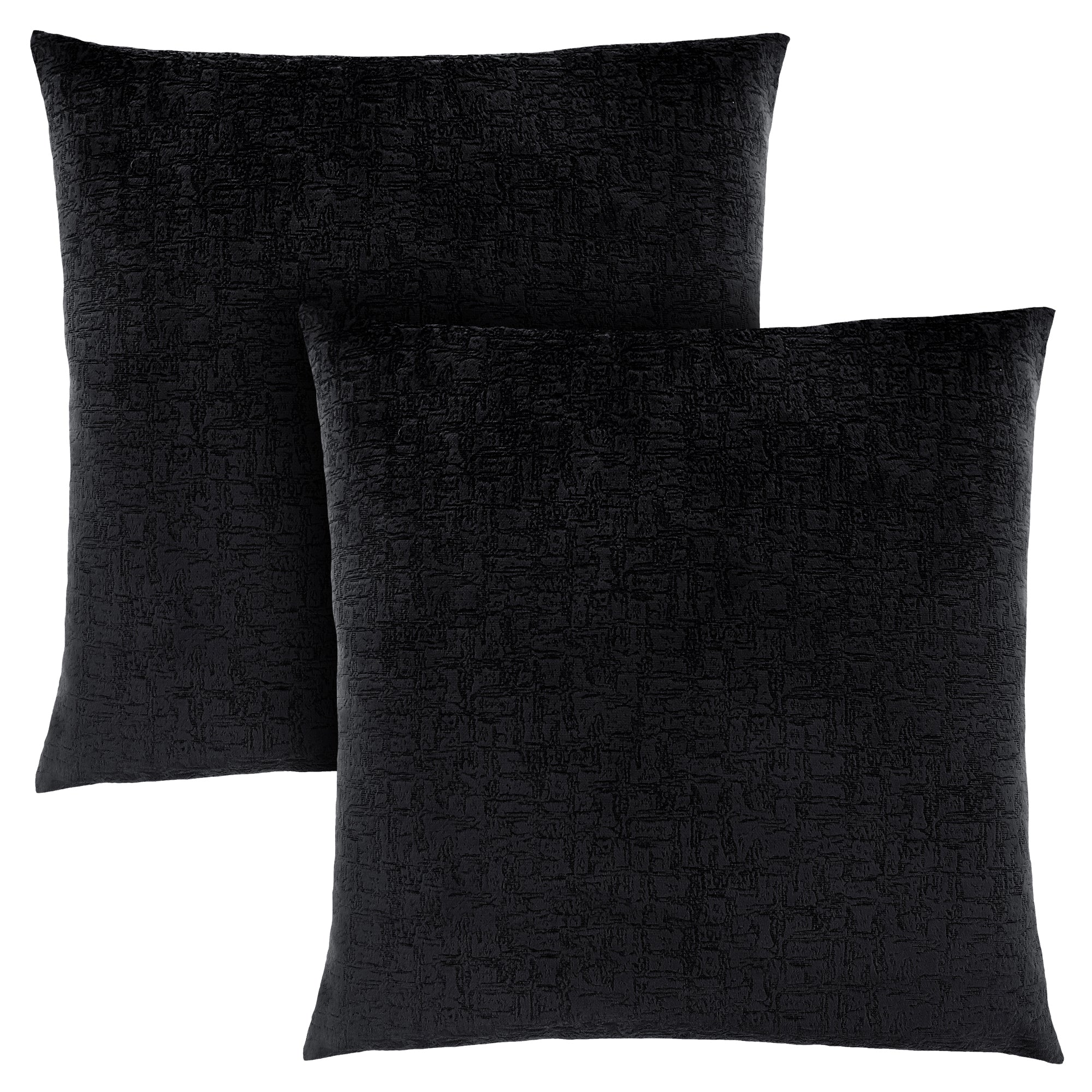 Pillow - 18X 18 / Black Mosaic Velvet / 2Pcs