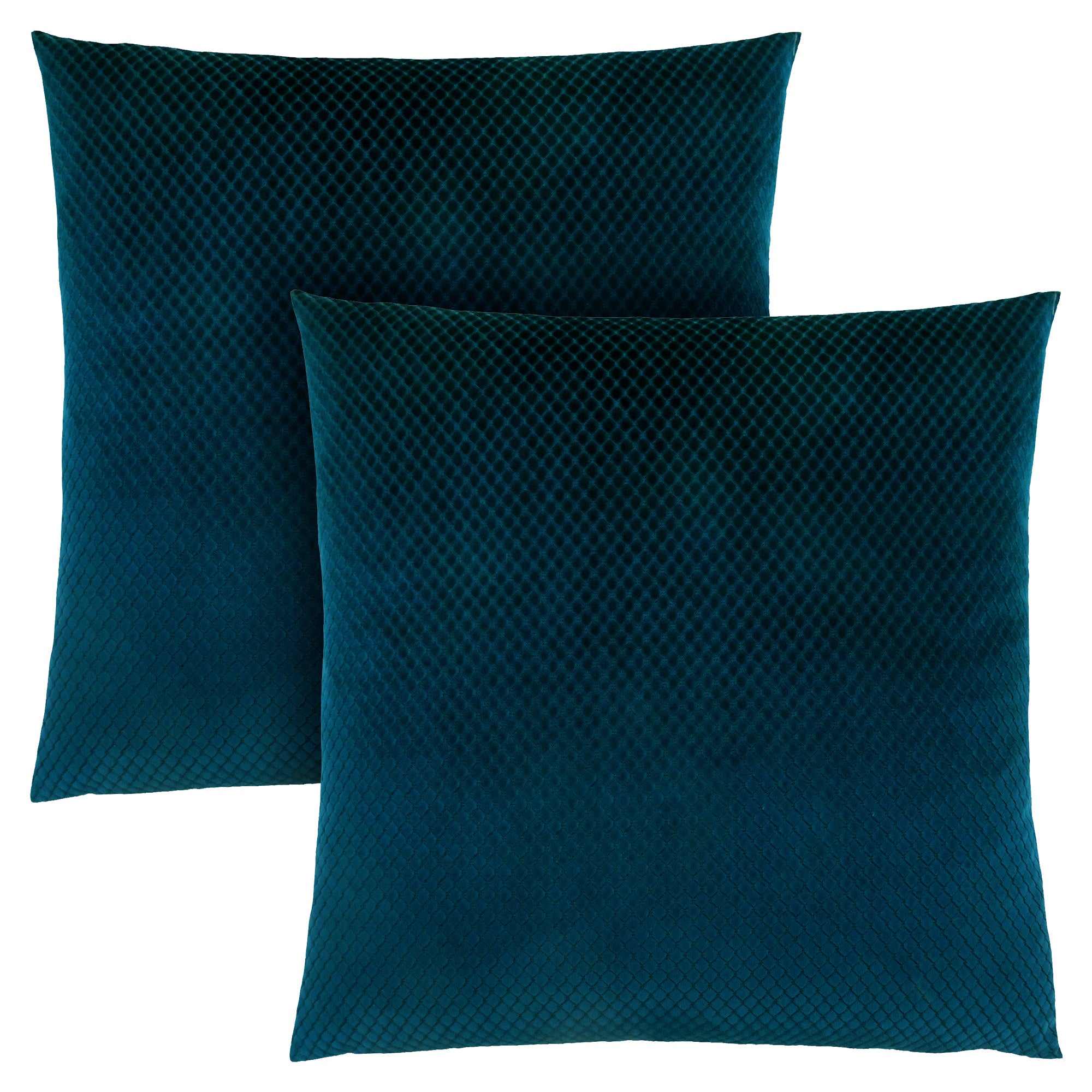Pillow - 18X 18 / Steel Blue Diamond Velvet / 2Pcs