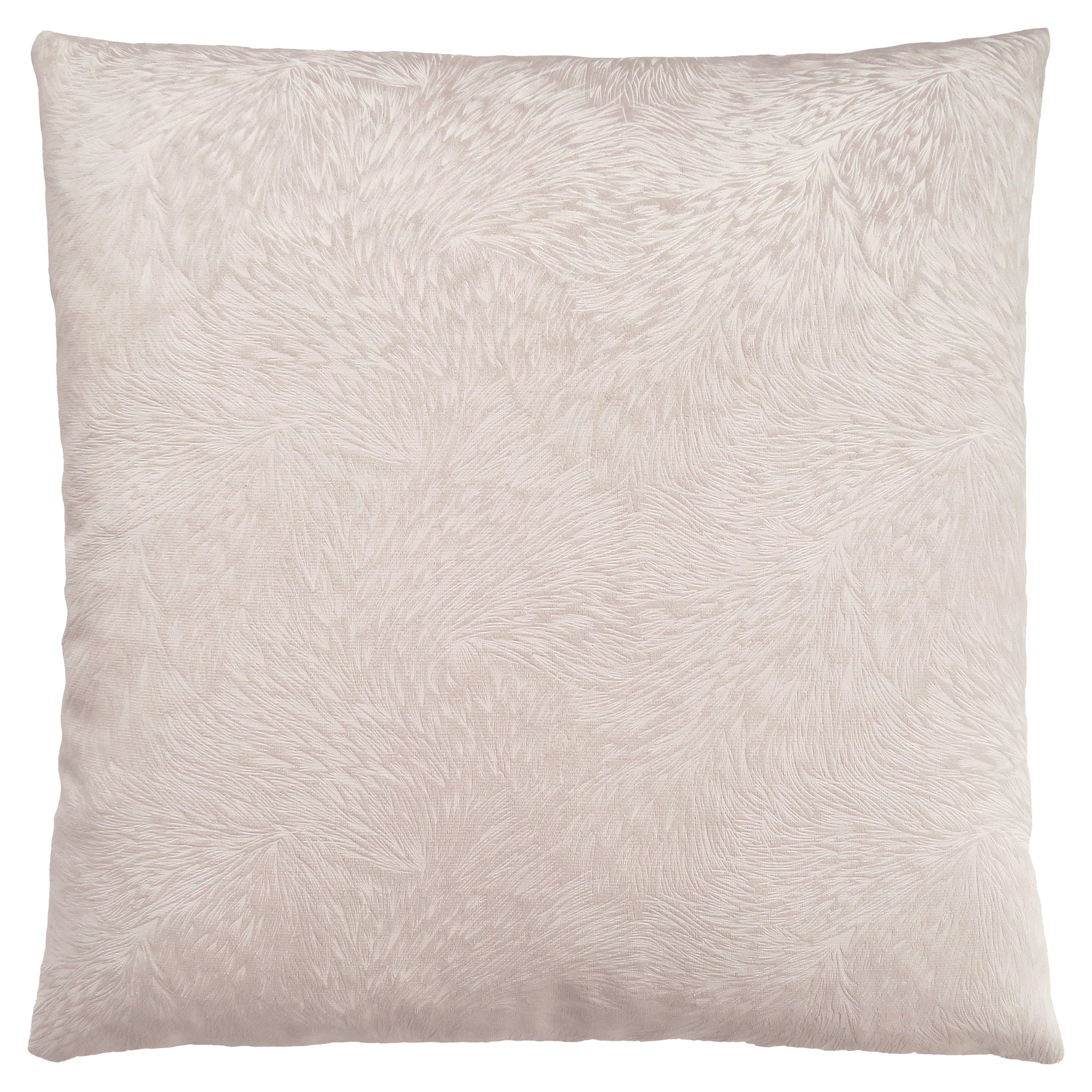 Pillow - 18X 18 / Light Taupe Feathered Velvet / 1Pc